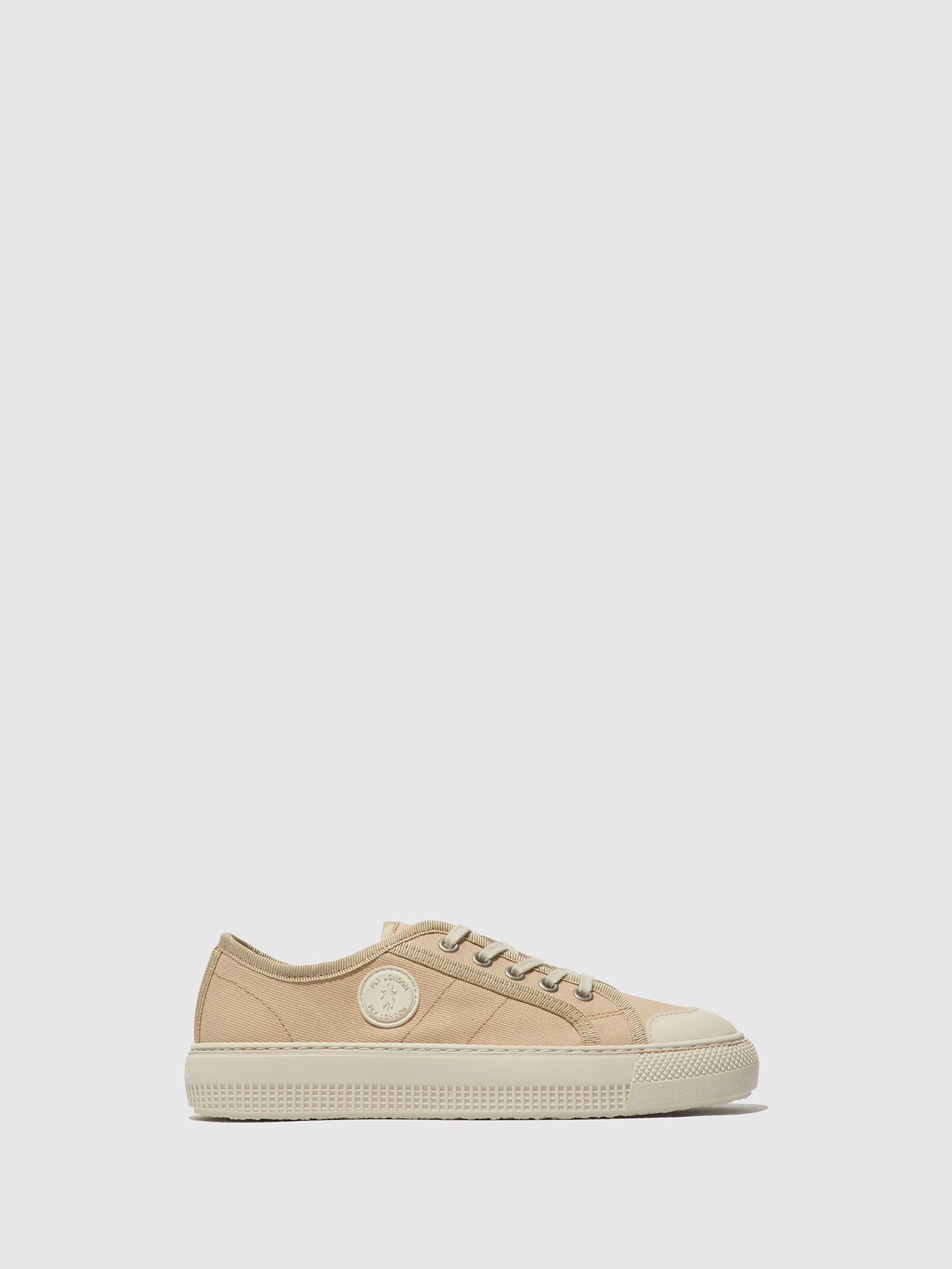 Beige Fly London Lace-up Men's Sneakers | 509821IXR