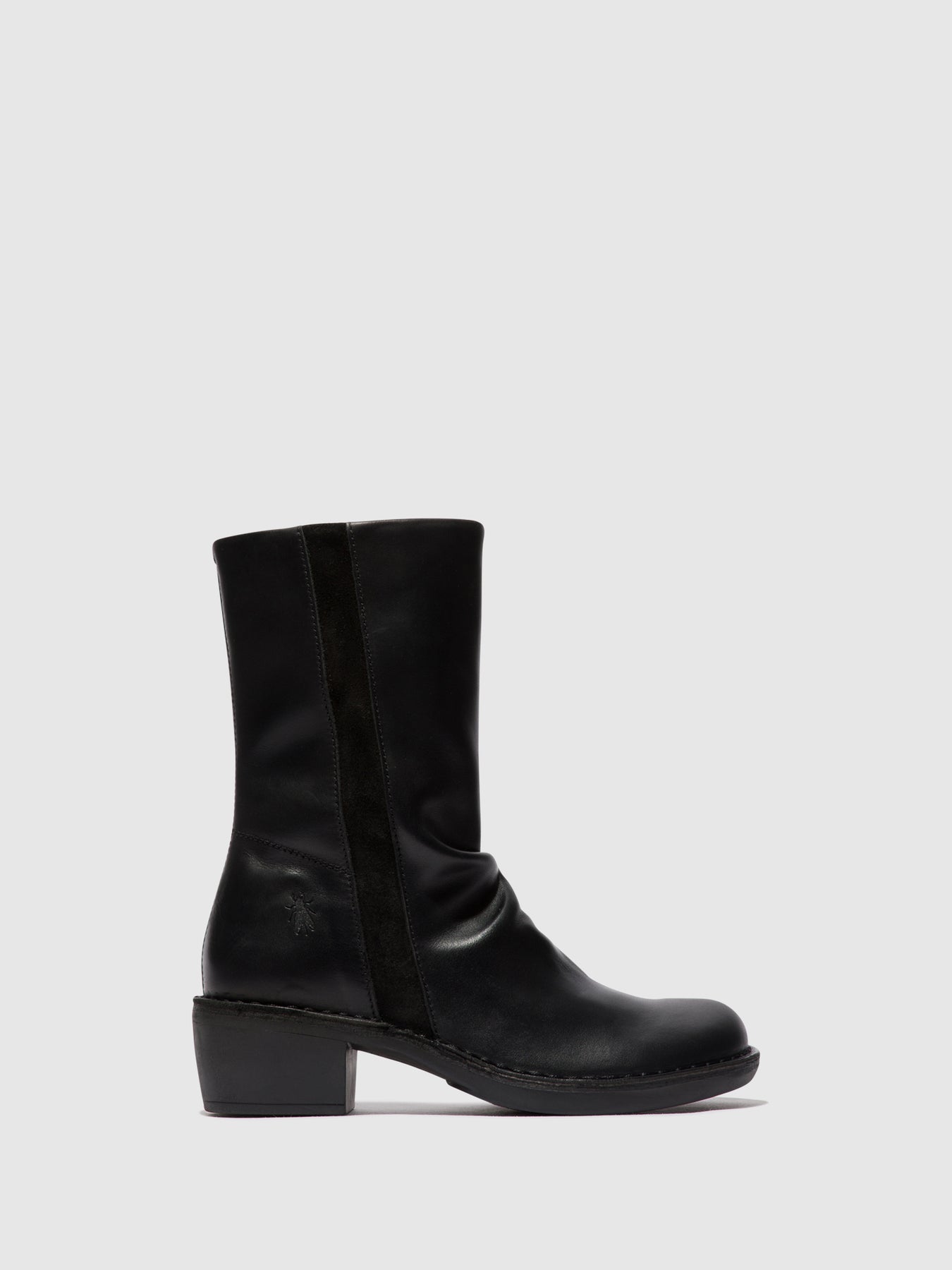 Black/Black Fly London Zip Up Boots Women's Boots | 256018KPG