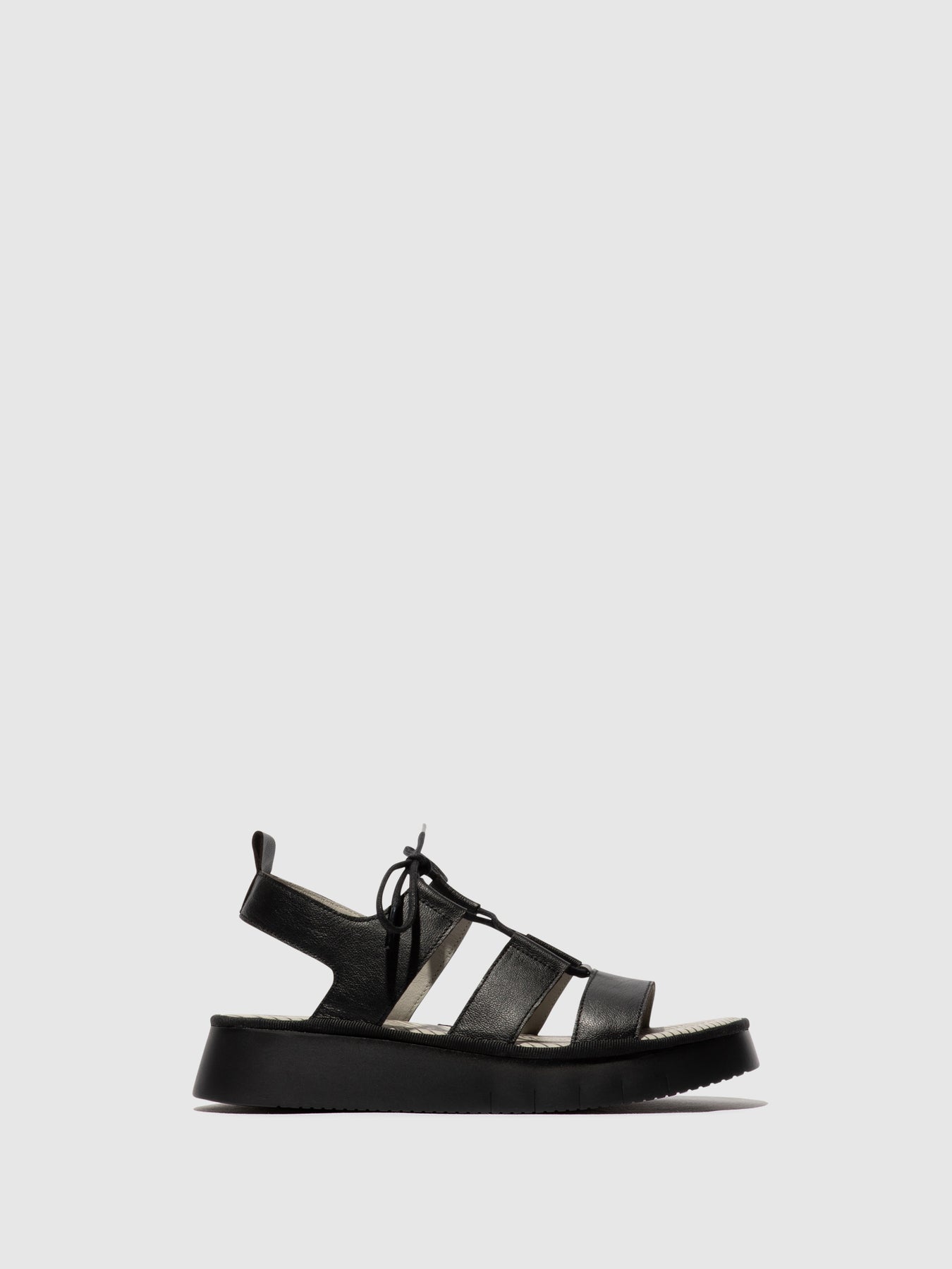 Black Fly London Strappy Sandals Women's Sandals | 579236HIC