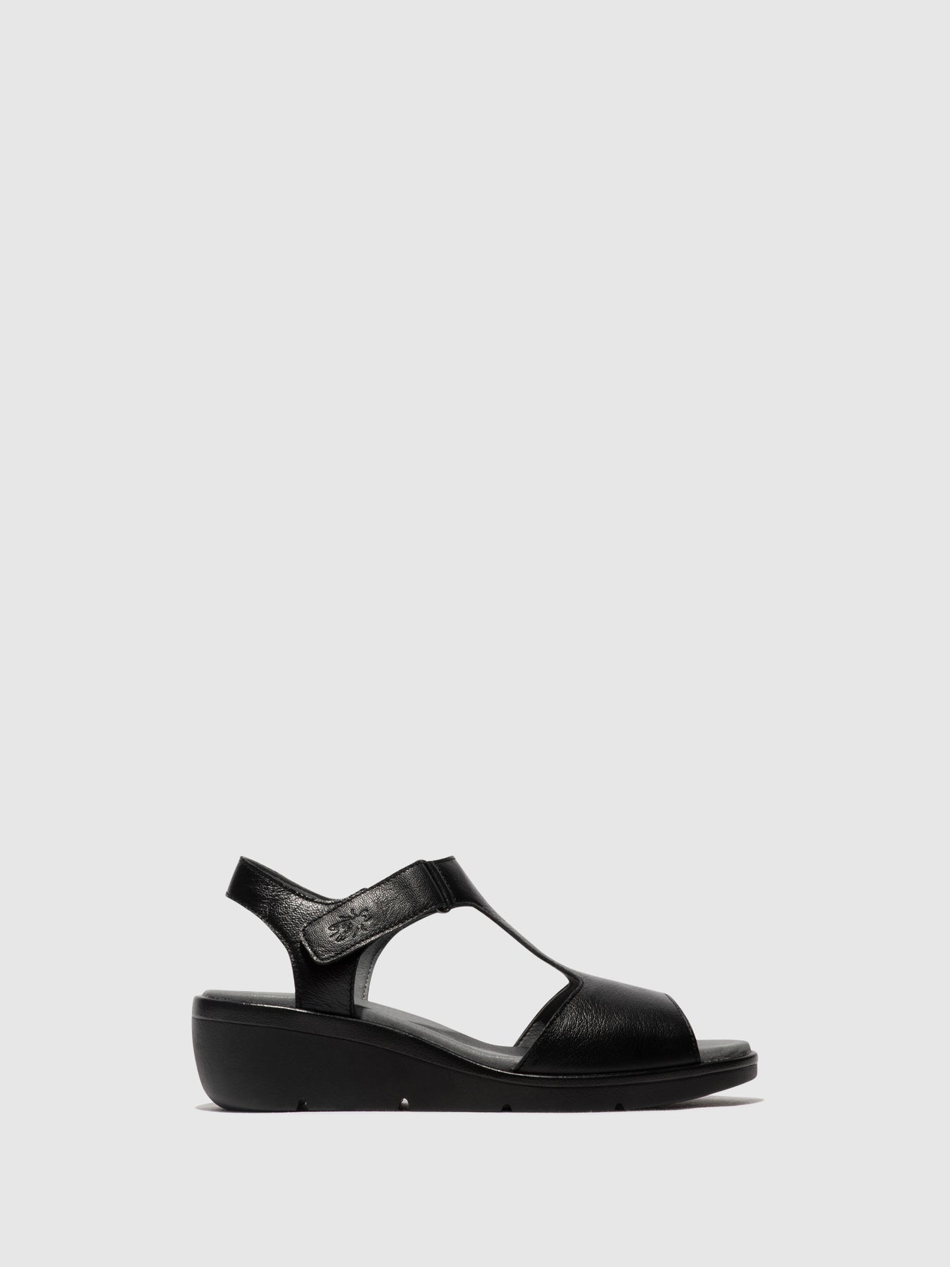 Black Fly London T-Strap Sandals Women's Sandals | 687210BEL