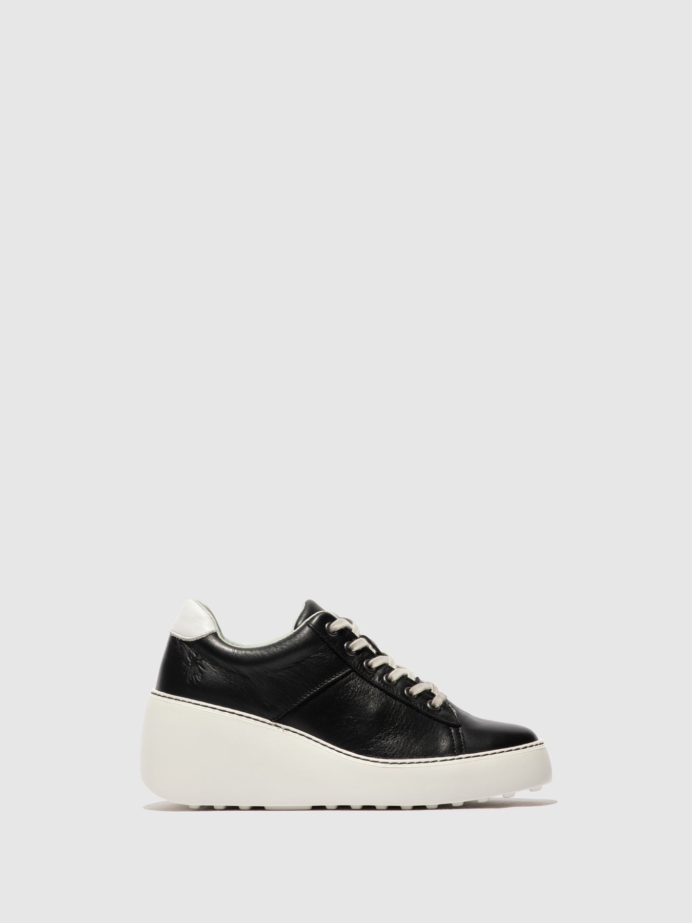 Black/White Fly London Lace-up Men's Sneakers | 875423JKY