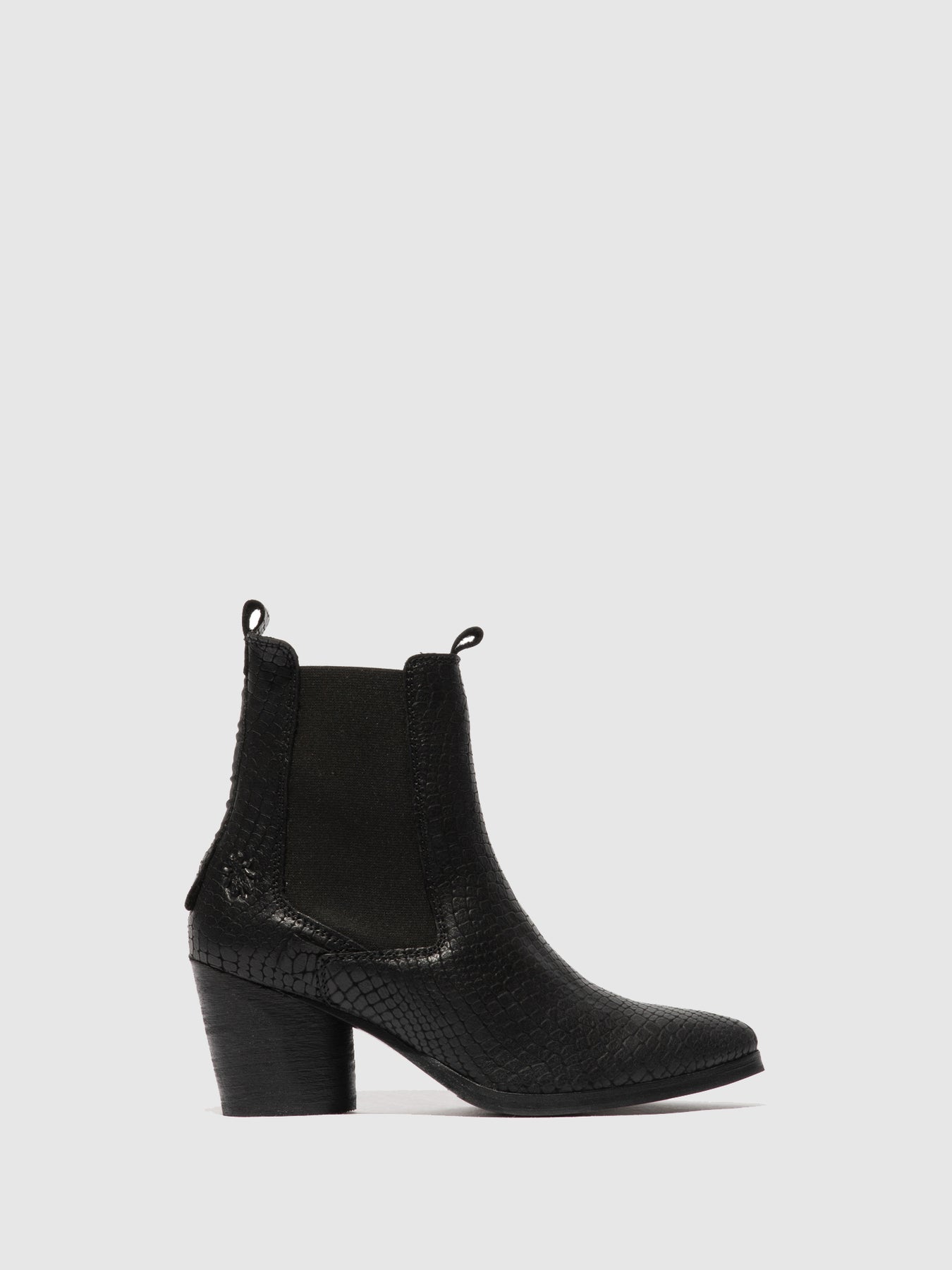 Croco Black Fly London Chelsea Boots Women's Ankle Boots | 025813RSC