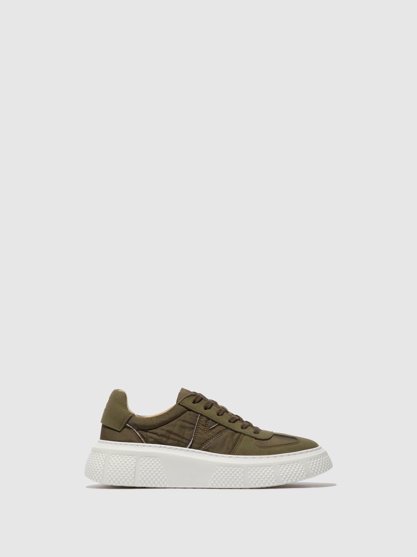 Khaki Fly London Lace-up Men's Sneakers | 304816TZU