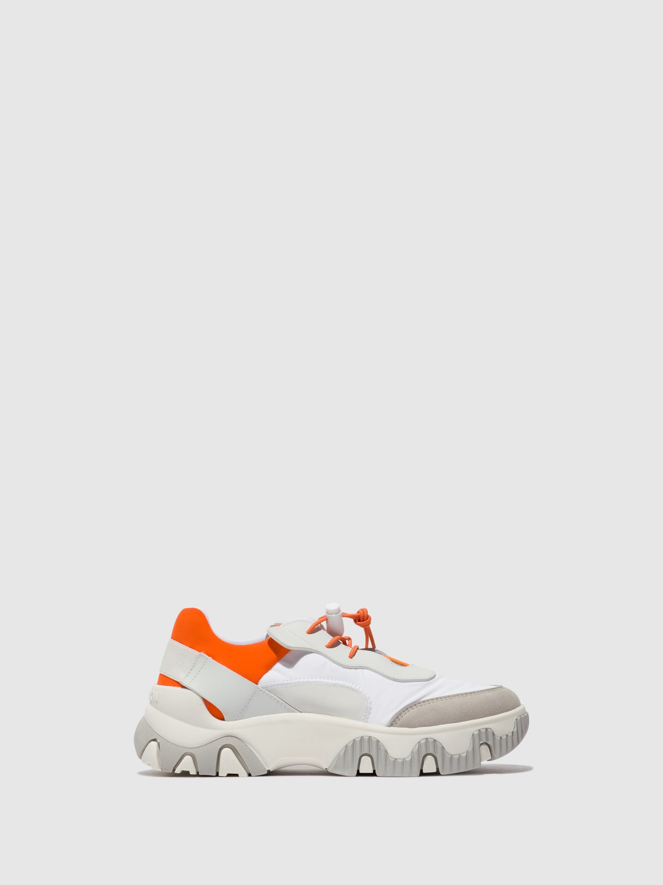 Offwhite/Coral Fly London Elasticated Men's Sneakers | 316572VGY