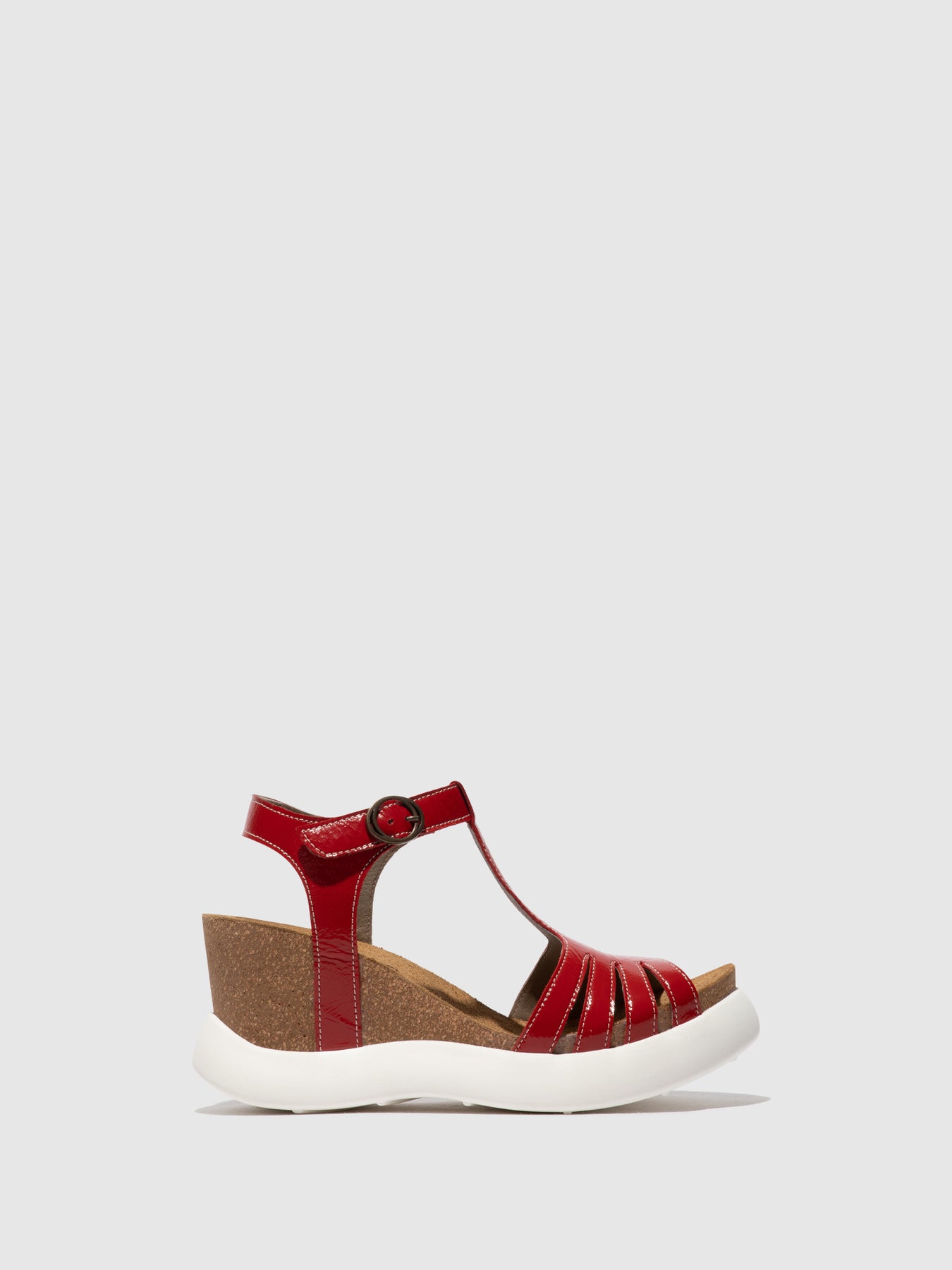 Red Fly London T-Strap Sandals Women's Sandals | 705184IUS