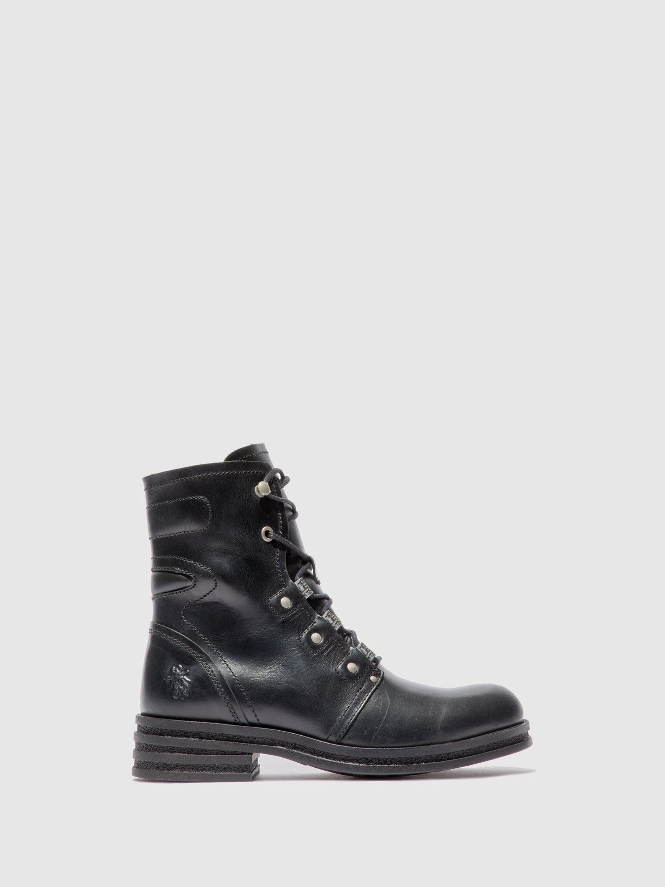 Rug Black Fly London Lace-up Boots Women's Ankle Boots | 347051ALB