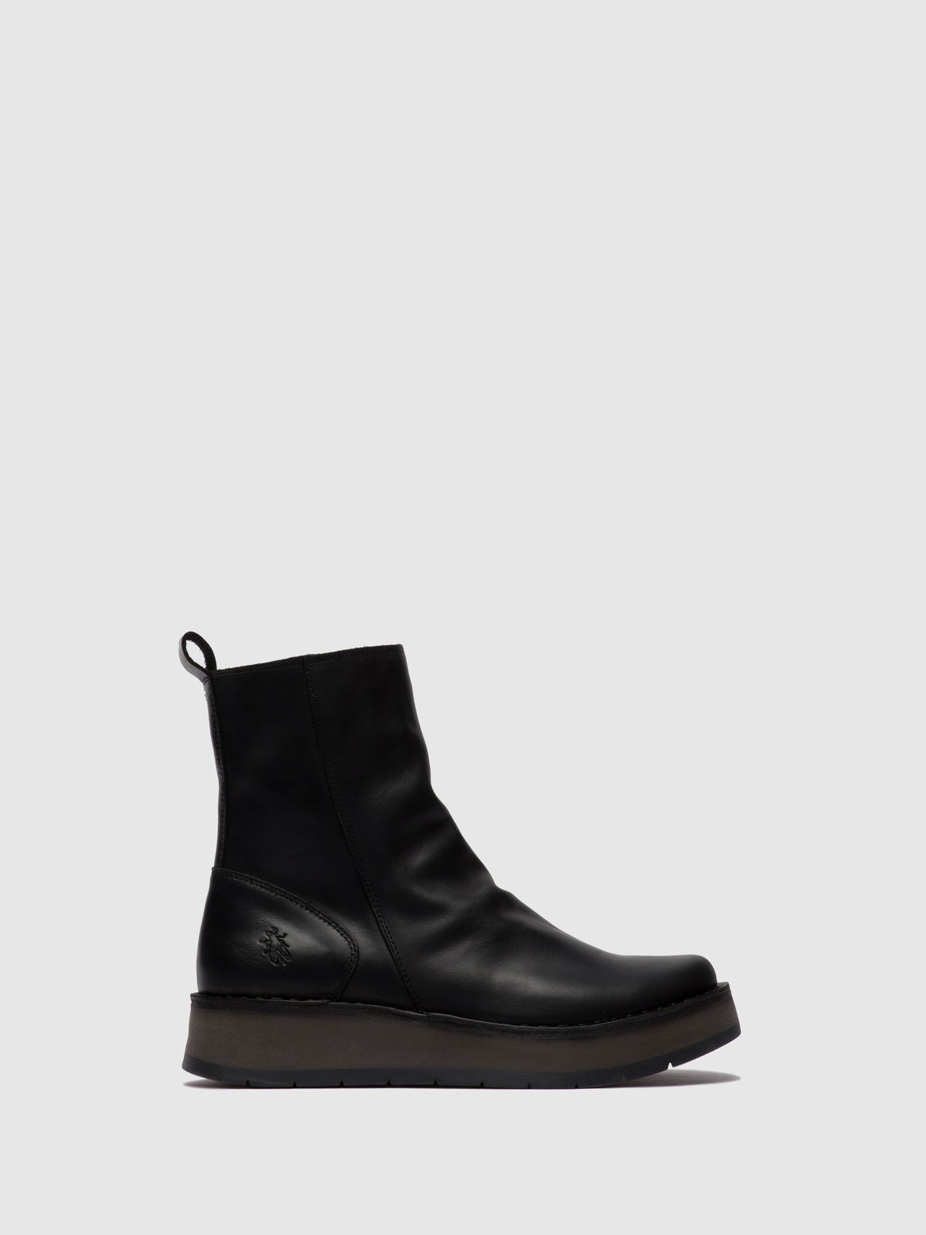 Rug Black Fly London Zip Up Boots Women's Ankle Boots | 096541OMU