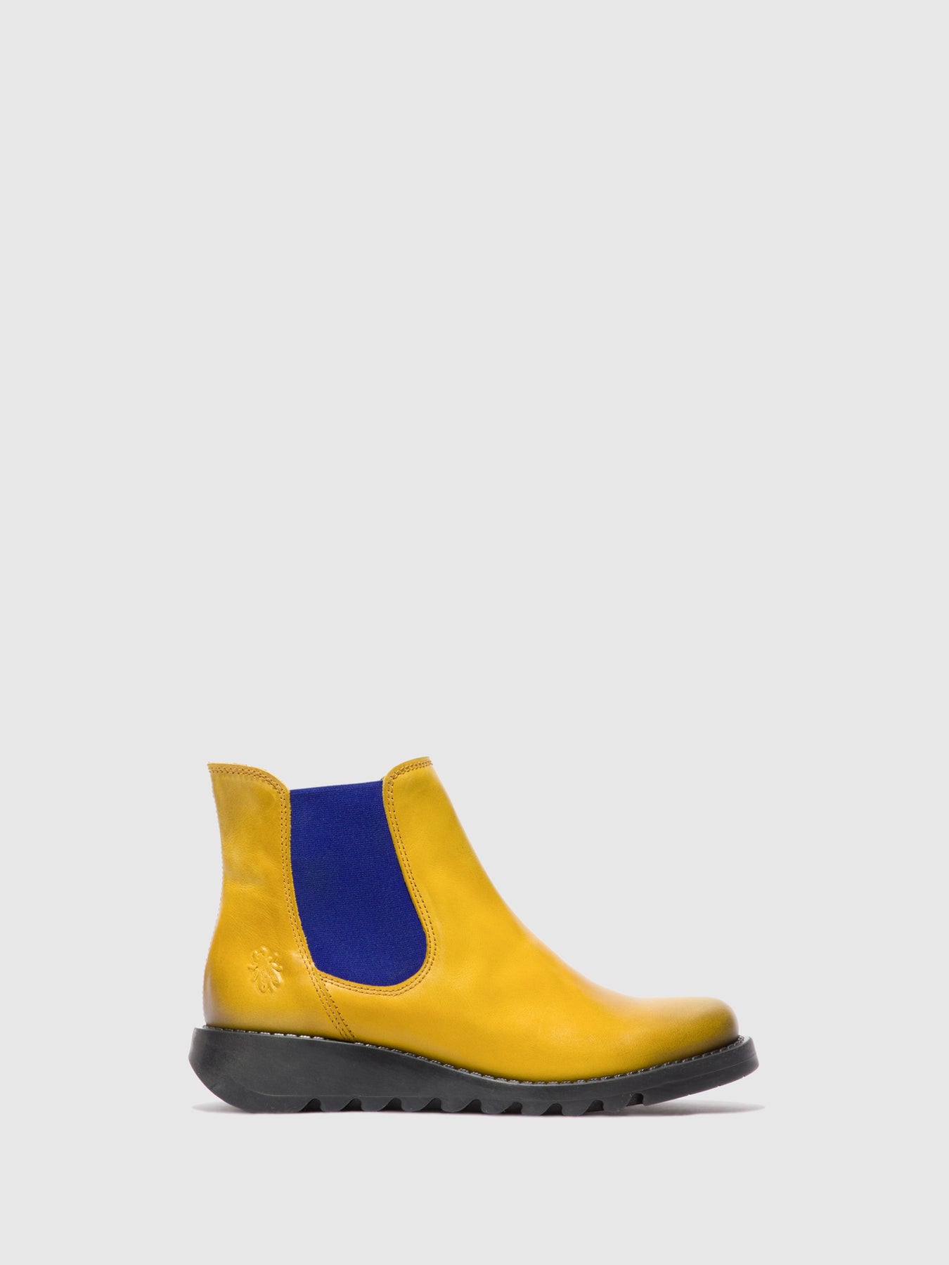 Rug Mustard (Blue Elastic) Fly London Chelsea Boots Women's Ankle Boots | 912584WKH