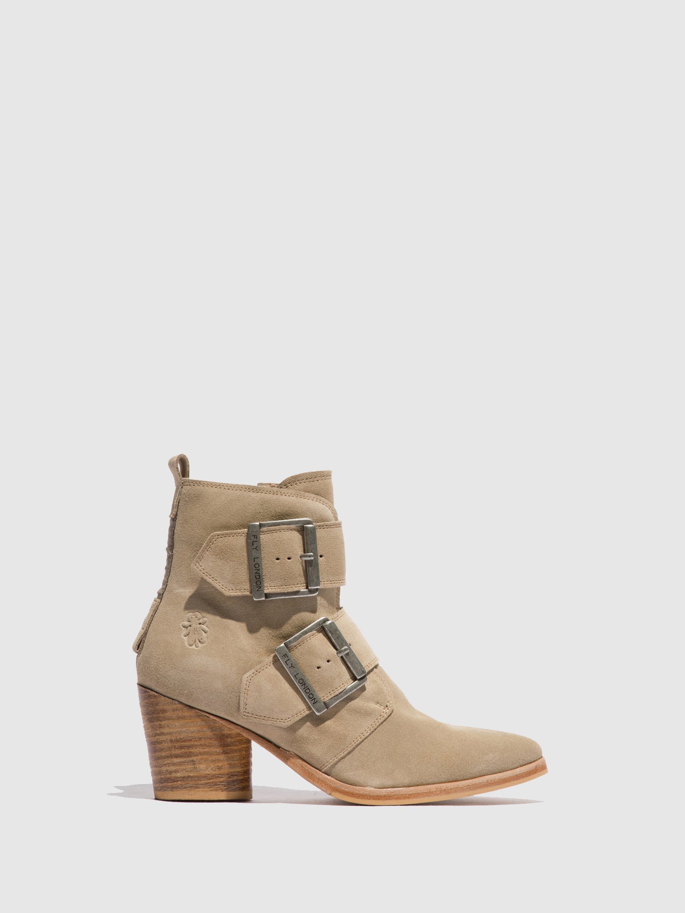 Suede Creme Fly London Buckle Boots Women's Ankle Boots | 130578HVG