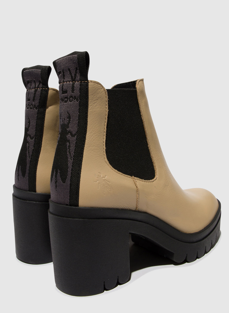 Beige Fly London Chelsea Boots Women's Ankle Boots | 129067URQ