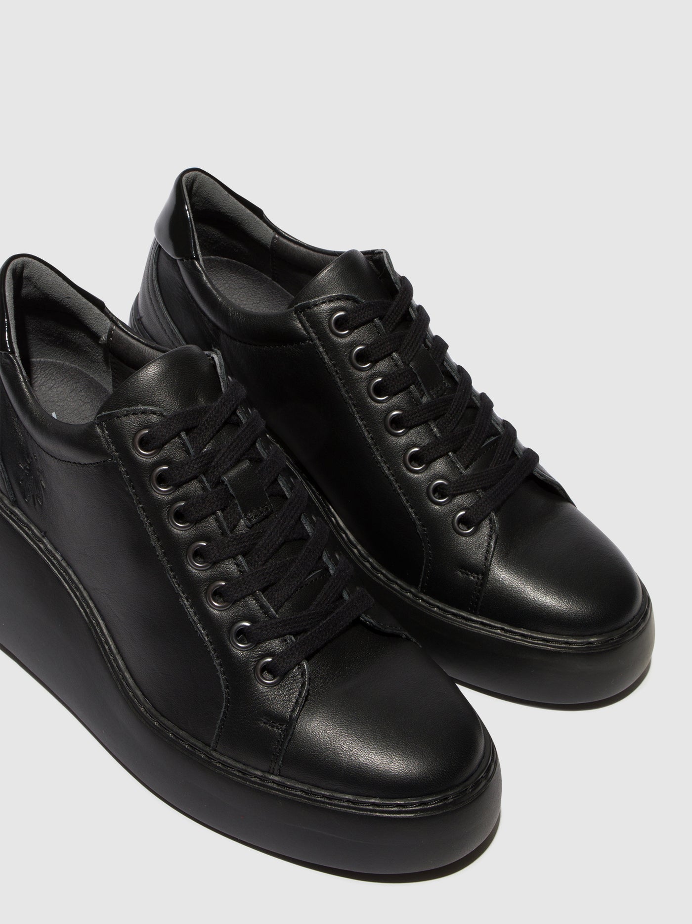 Black (Black Sole) Fly London Lace-up Men's Sneakers | 350714PIM