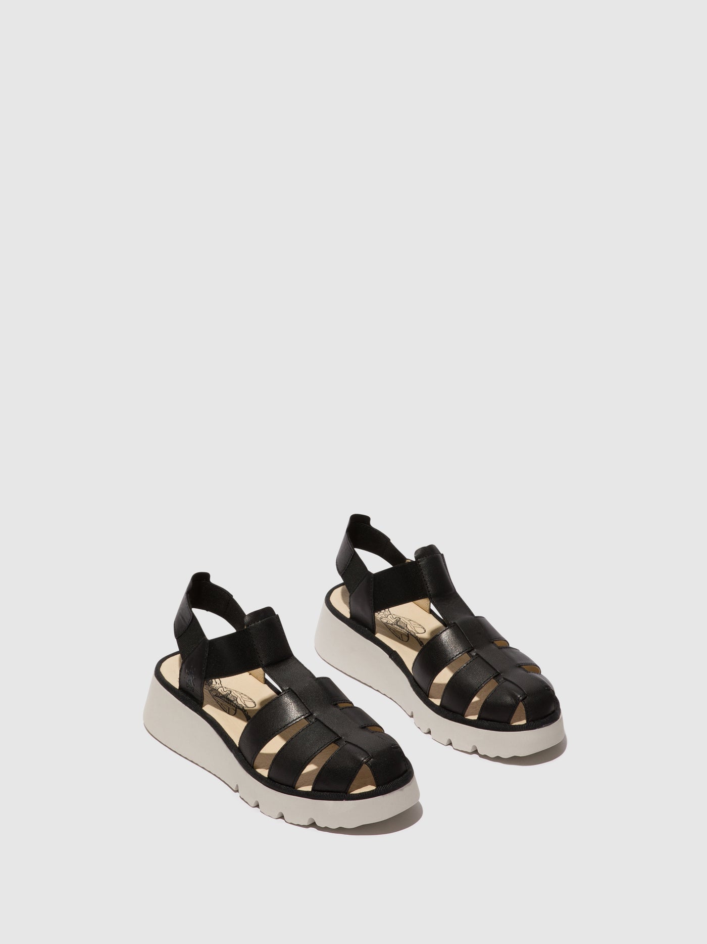 Black Fly London T-Strap Sandals Women's Sandals | 129384DYL