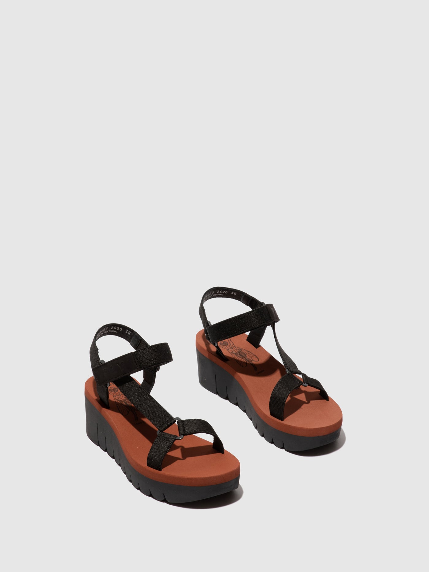 Black Fly London Velcro CUPIDO Women's Sandals | 905621QVT