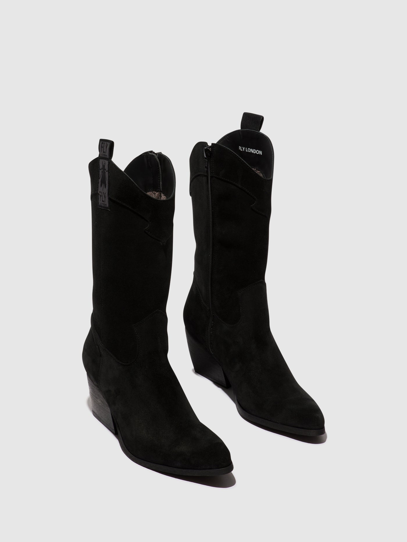 Black Fly London Zip Up Boots Women's Boots | 254308MVC