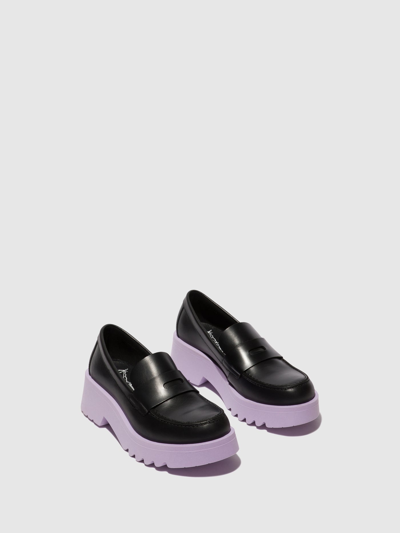 Black (Violet Sole) Fly London Loafers Shoes Women's Loafers | 453980ZVB