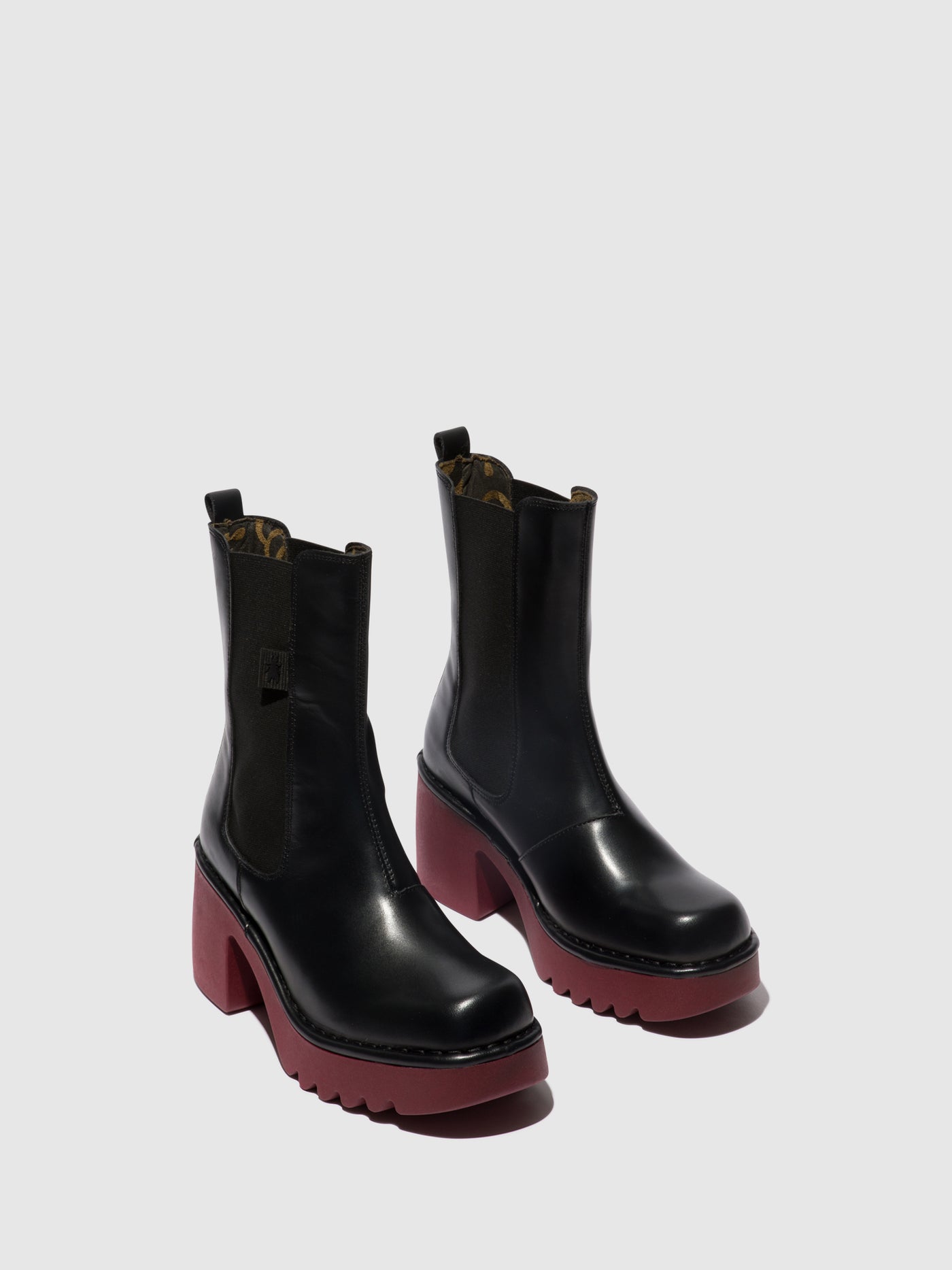 Black (Wine Sole) Fly London Chelsea Boots Women's Ankle Boots | 805231KUY