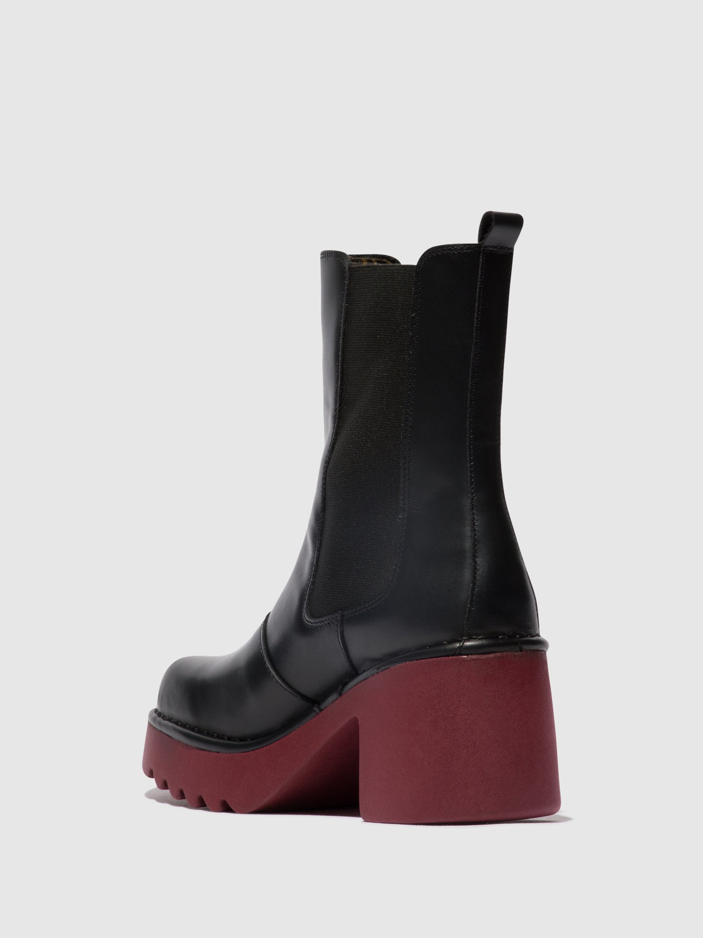 Black (Wine Sole) Fly London Chelsea Boots Women's Ankle Boots | 805231KUY