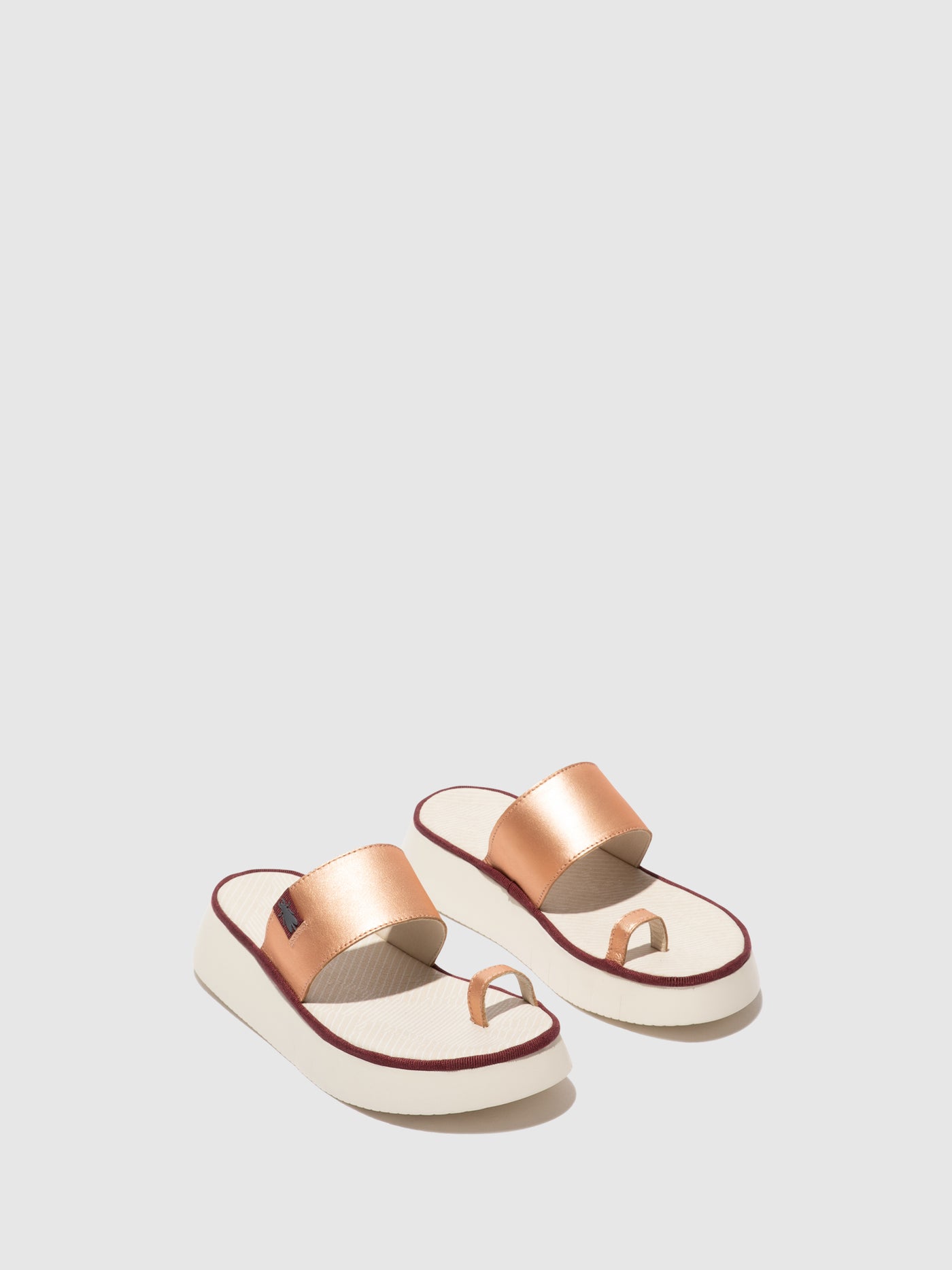 Blush Gold Fly London Slip-on Women's Mules | 408912TBM