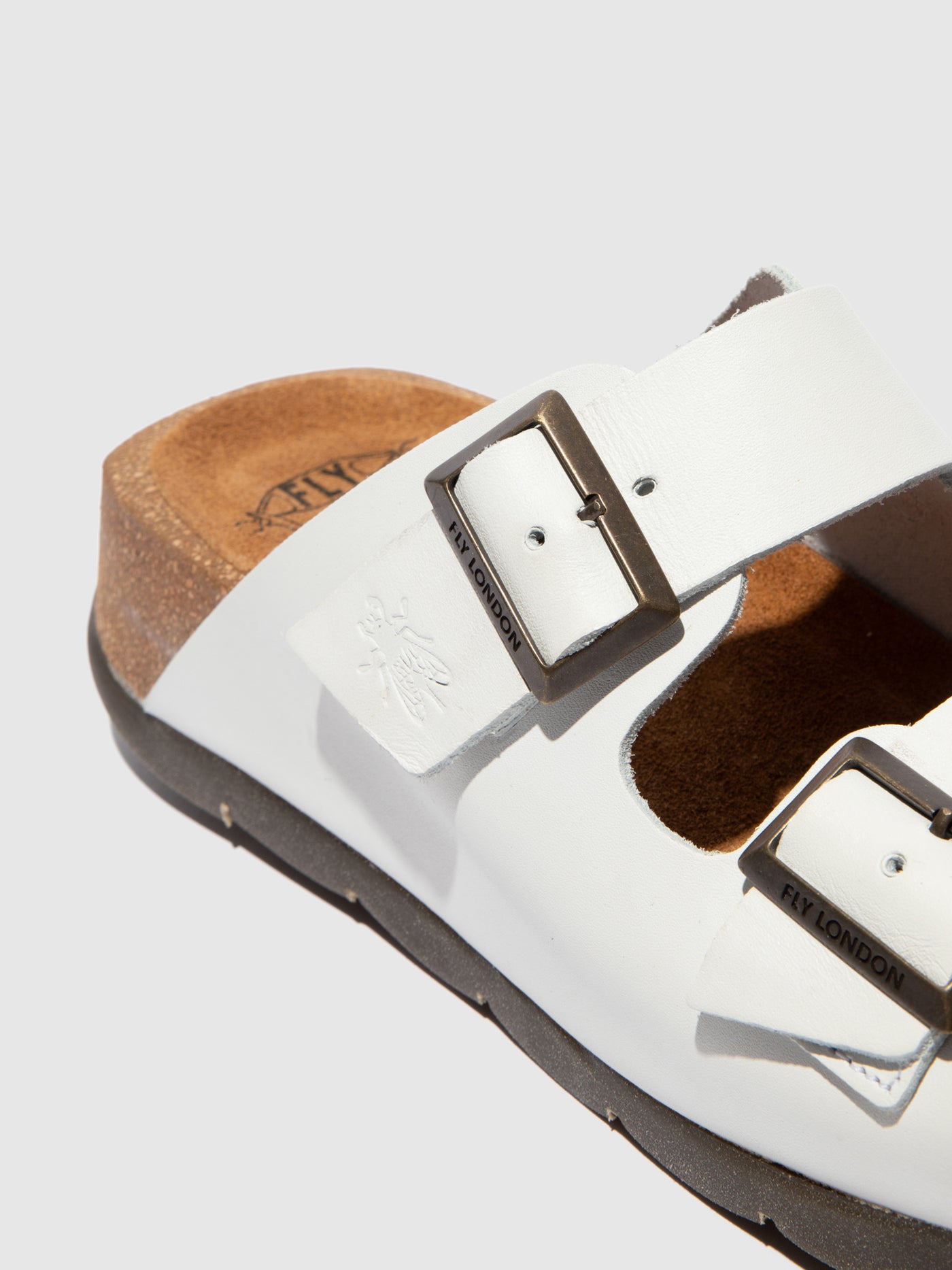 Bridle Off White Fly London Open Toe Women's Mules | 609371AWO