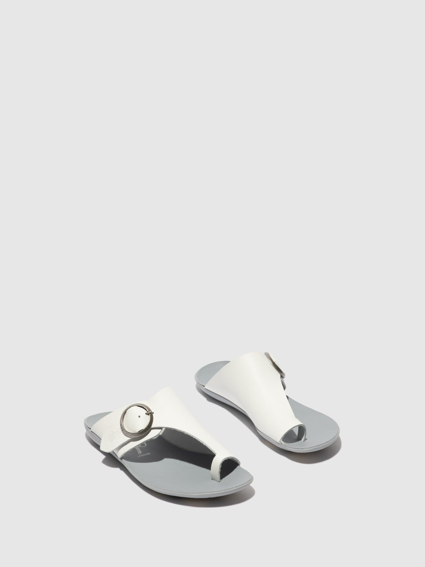 Bridle Off White Fly London Open Toe Women's Mules | 967325FBK