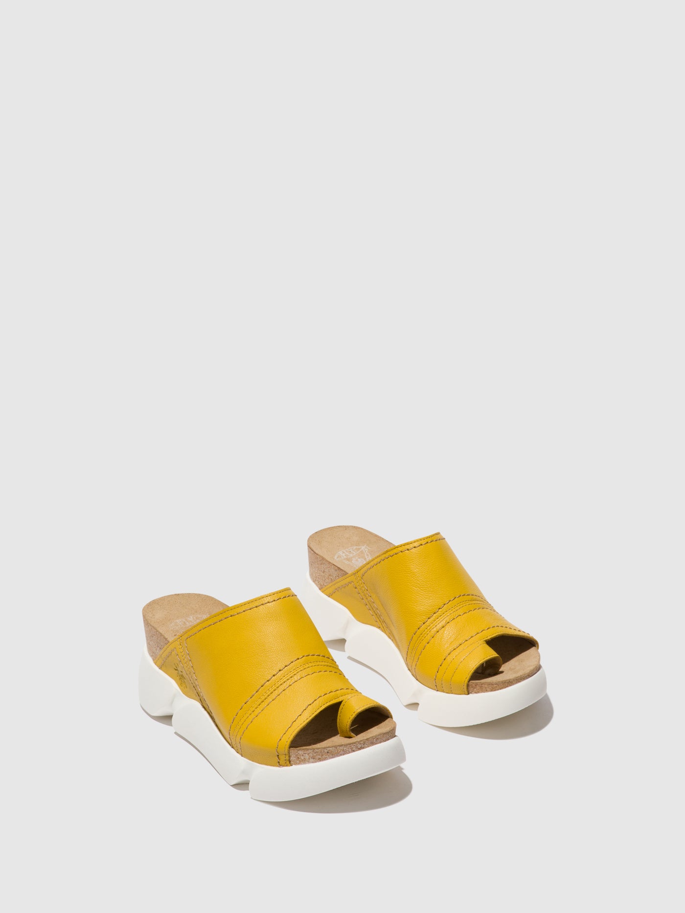 Bright Yellow Fly London Open Toe Women's Mules | 075483EQO