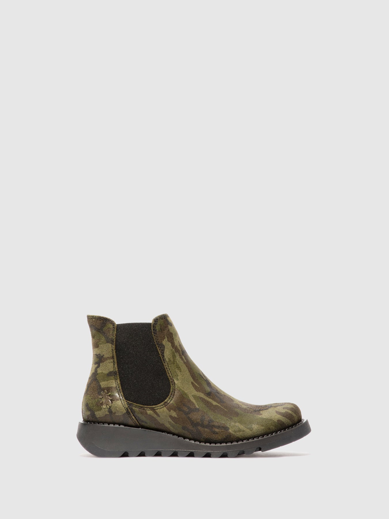 Camouflage Military Green Fly London Chelsea Boots Women\'s Ankle Boots | 059843QBH