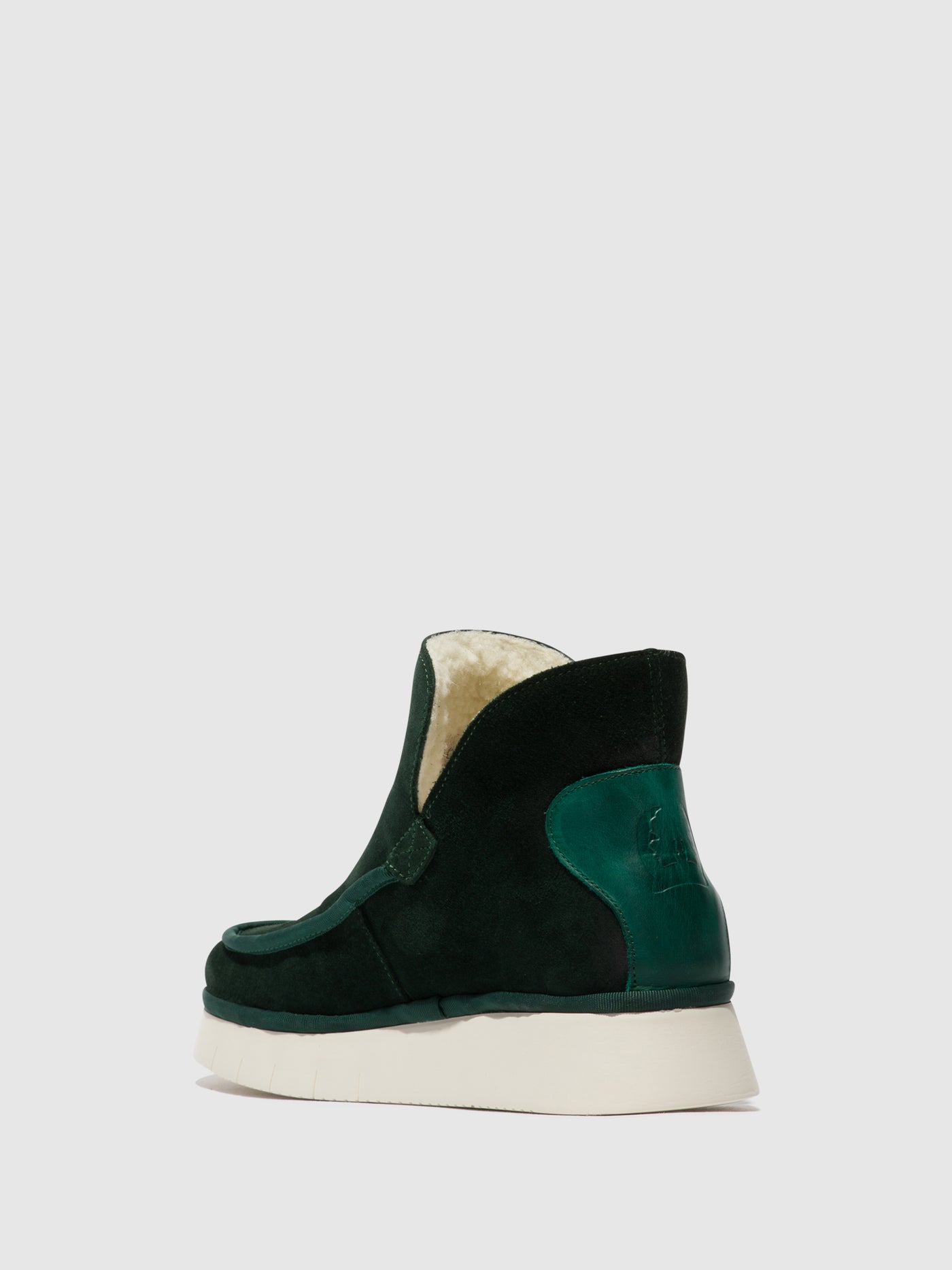 Dark Green Fly London Round Toe Women's Ankle Boots | 826541RKT