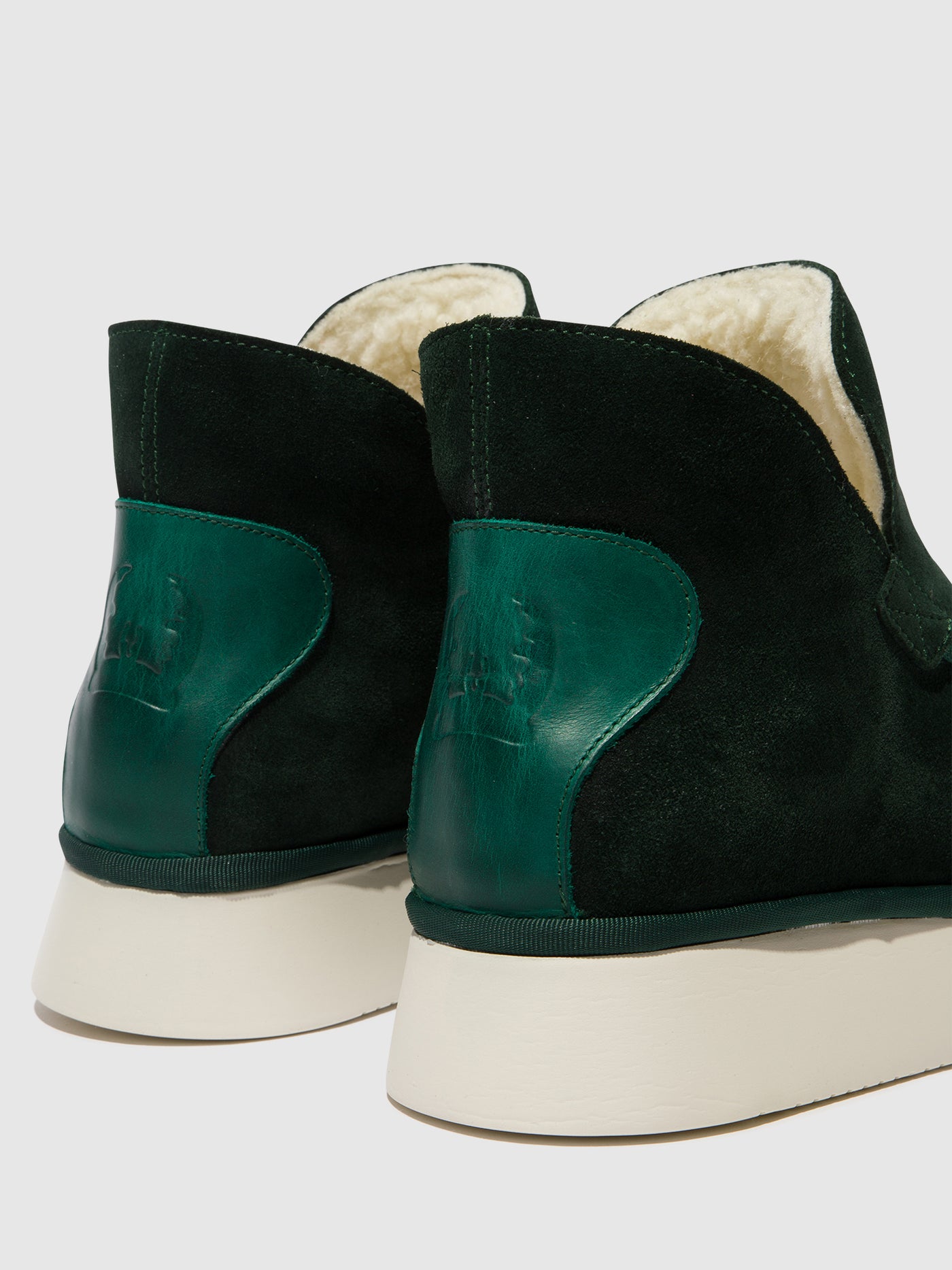 Dark Green Fly London Round Toe Women's Ankle Boots | 826541RKT