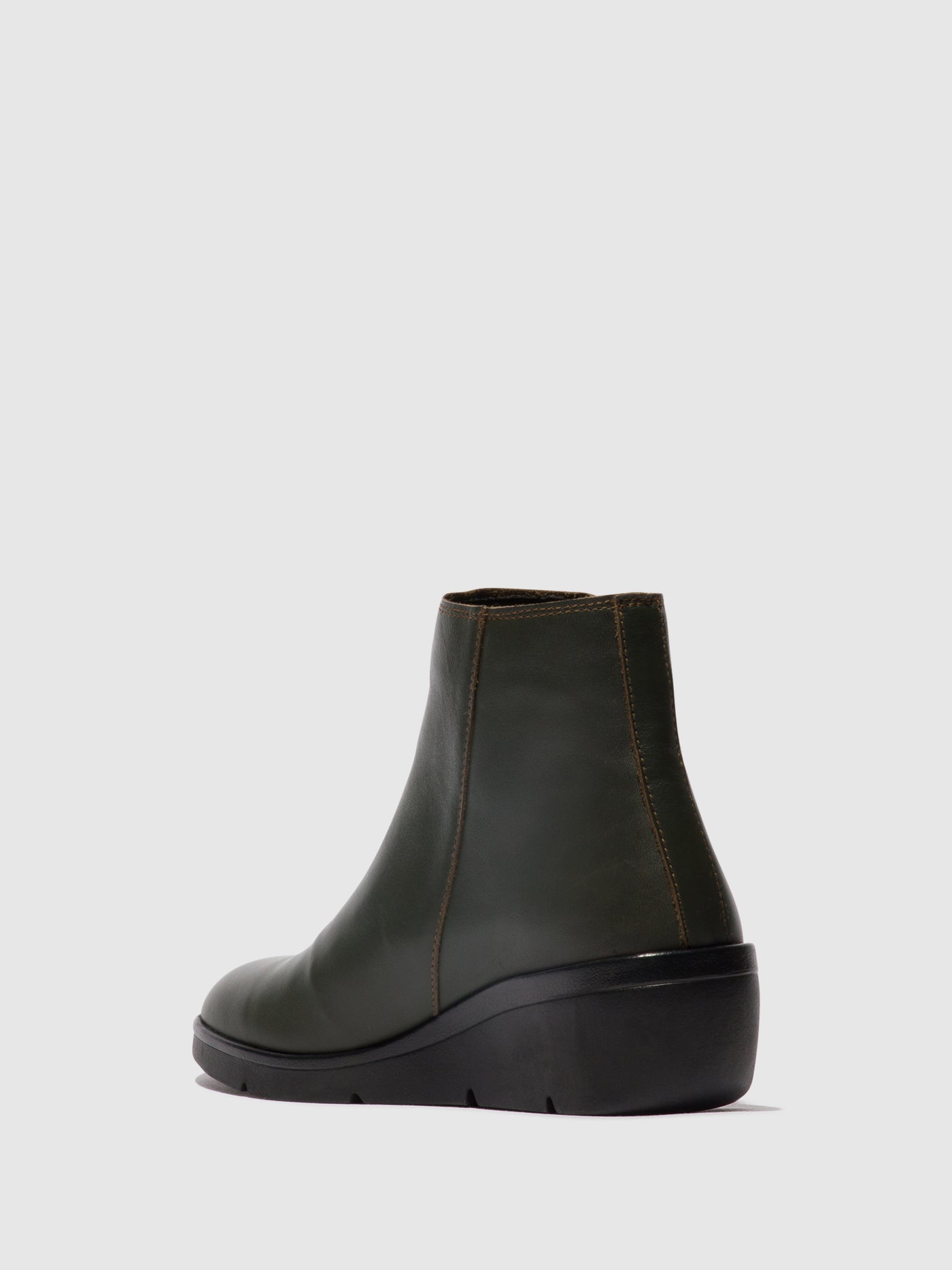 Dark Green Fly London Zip Up Boots Women's Ankle Boots | 342095ZVI