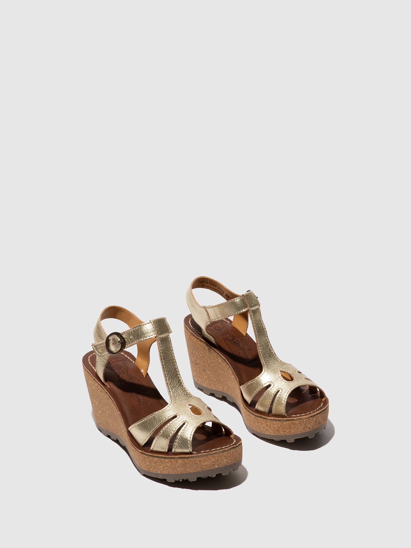 Gold Fly London T-Strap Sandals Women's Sandals | 718643QPZ