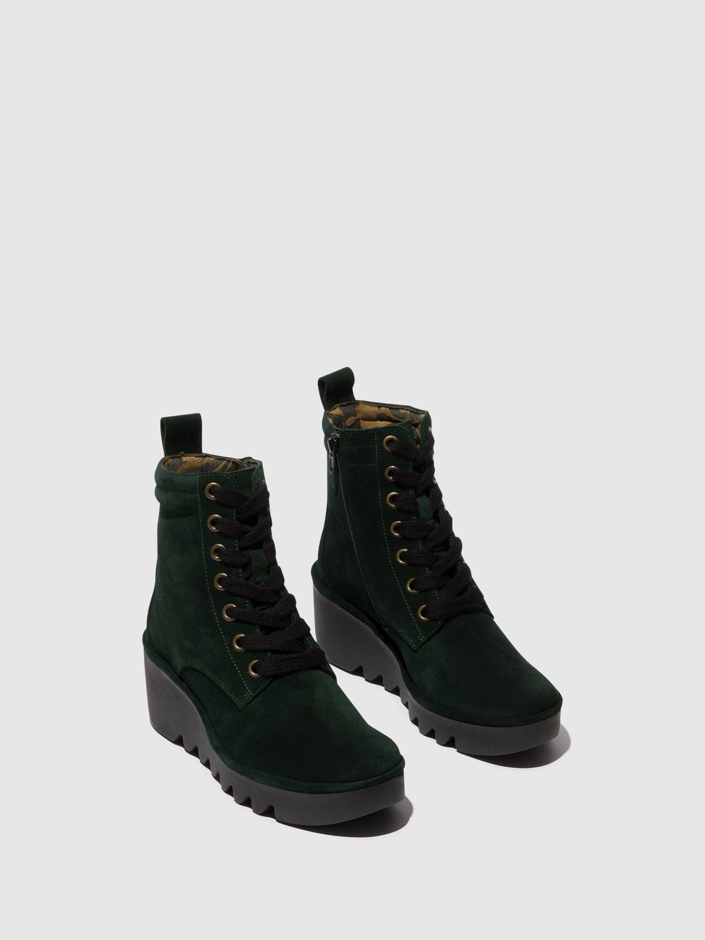 Green Forest Fly London Lace-up Boots Women's Ankle Boots | 392756KZG