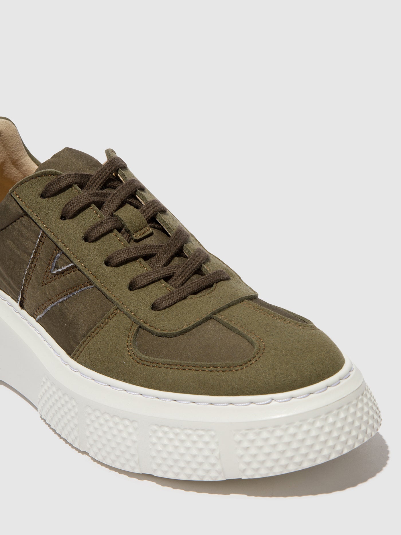 Khaki Fly London Lace-up Men's Sneakers | 304816TZU