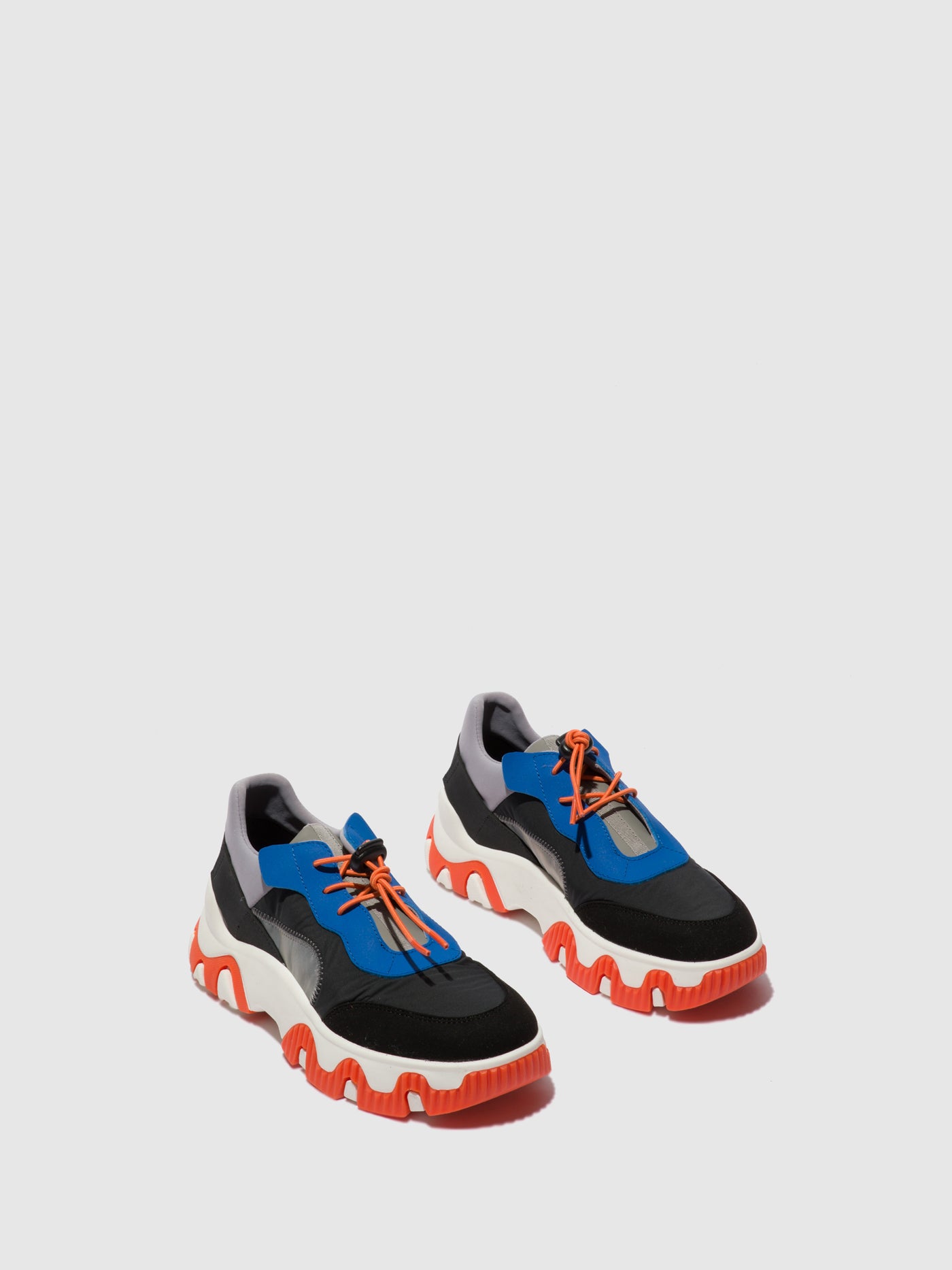 Multi Grey/Blue/Orange Fly London Elasticated Men's Sneakers | 072415CQP