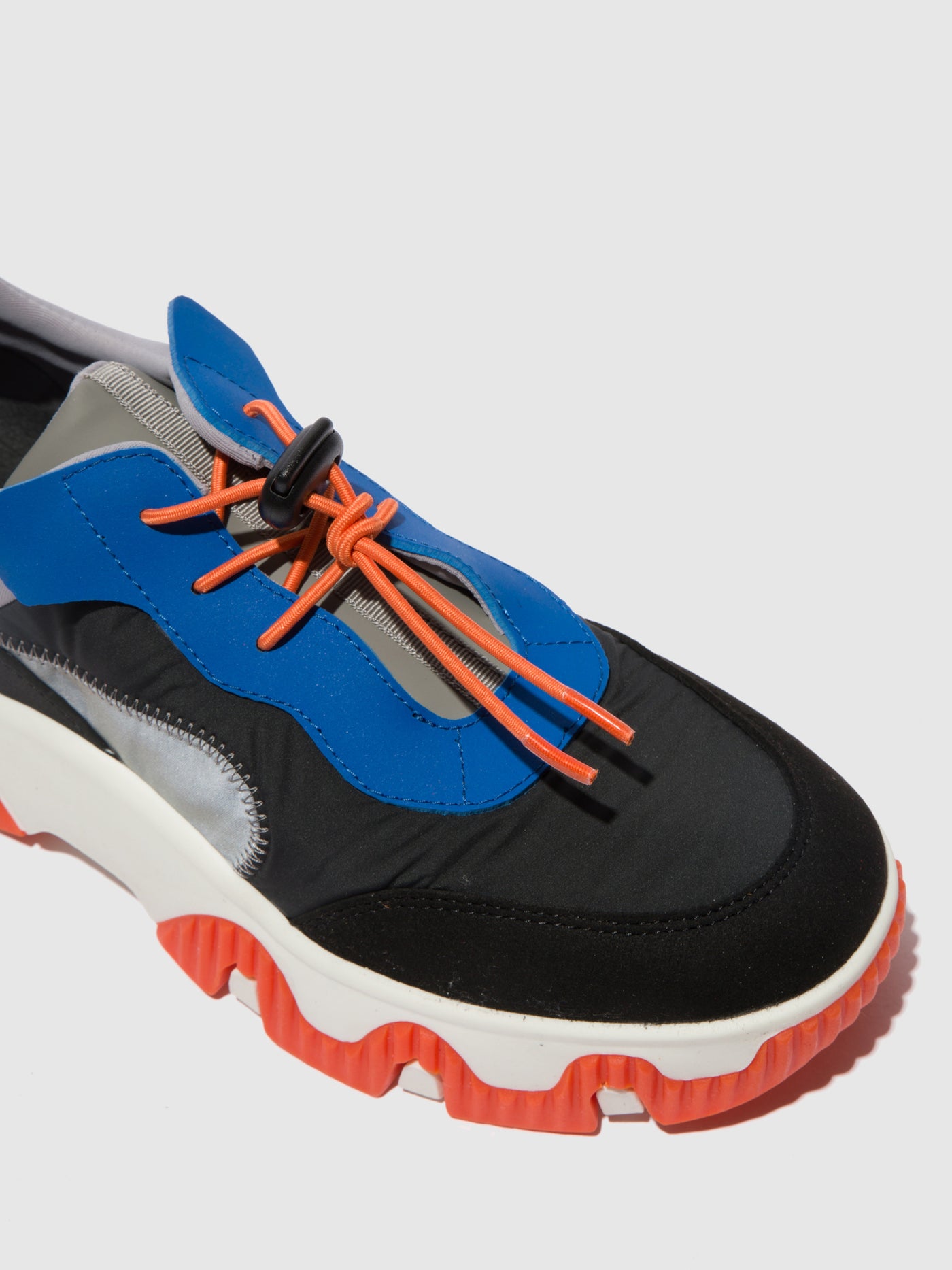 Multi Grey/Blue/Orange Fly London Elasticated Men's Sneakers | 072415CQP