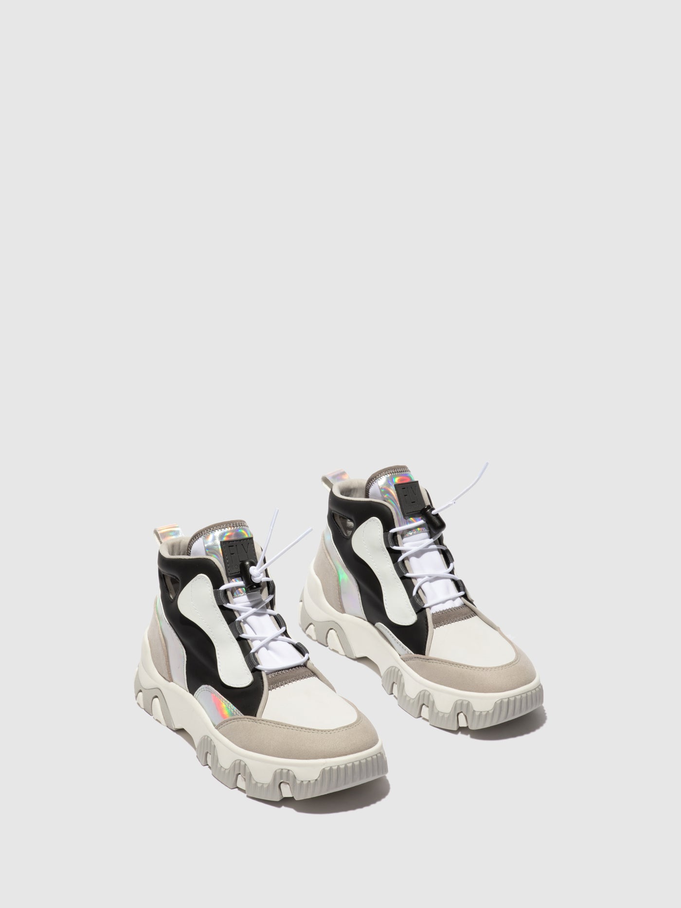 Multi Offwhite Fly London Hi-Top Women's Sneakers | 638902AVN