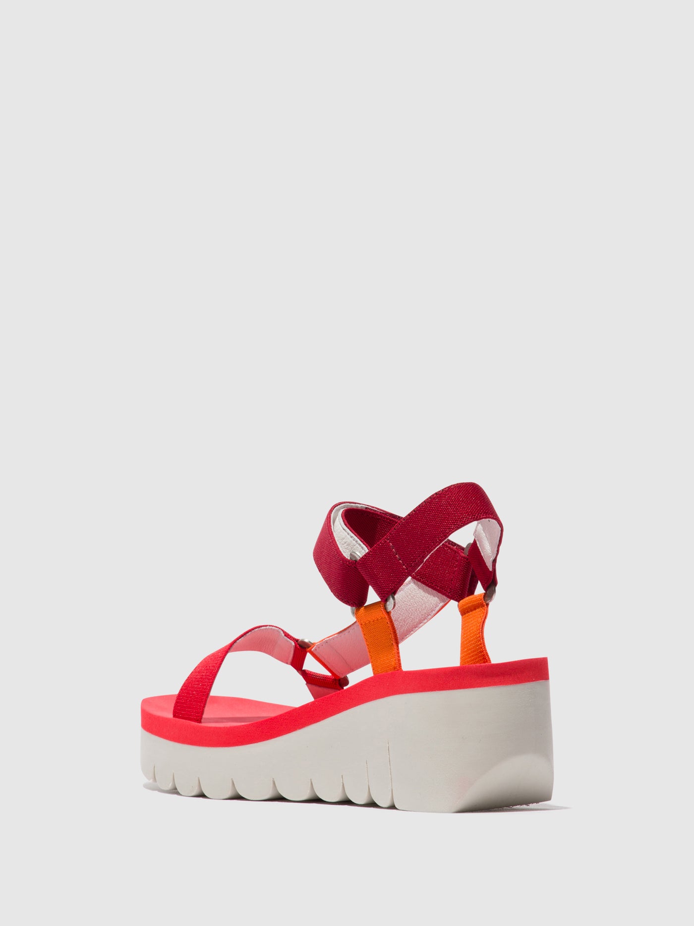 Multi (Red) Fly London Velcro Sandals Women's Sandals | 013579MVK