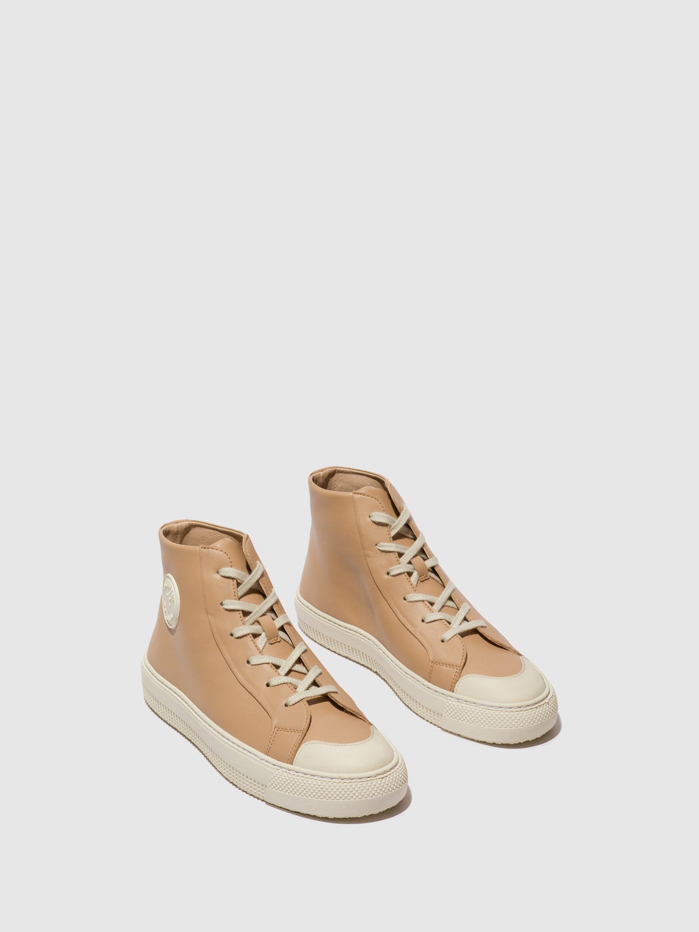 Nougat Fly London Hi-Top Men's Sneakers | 286390XCQ