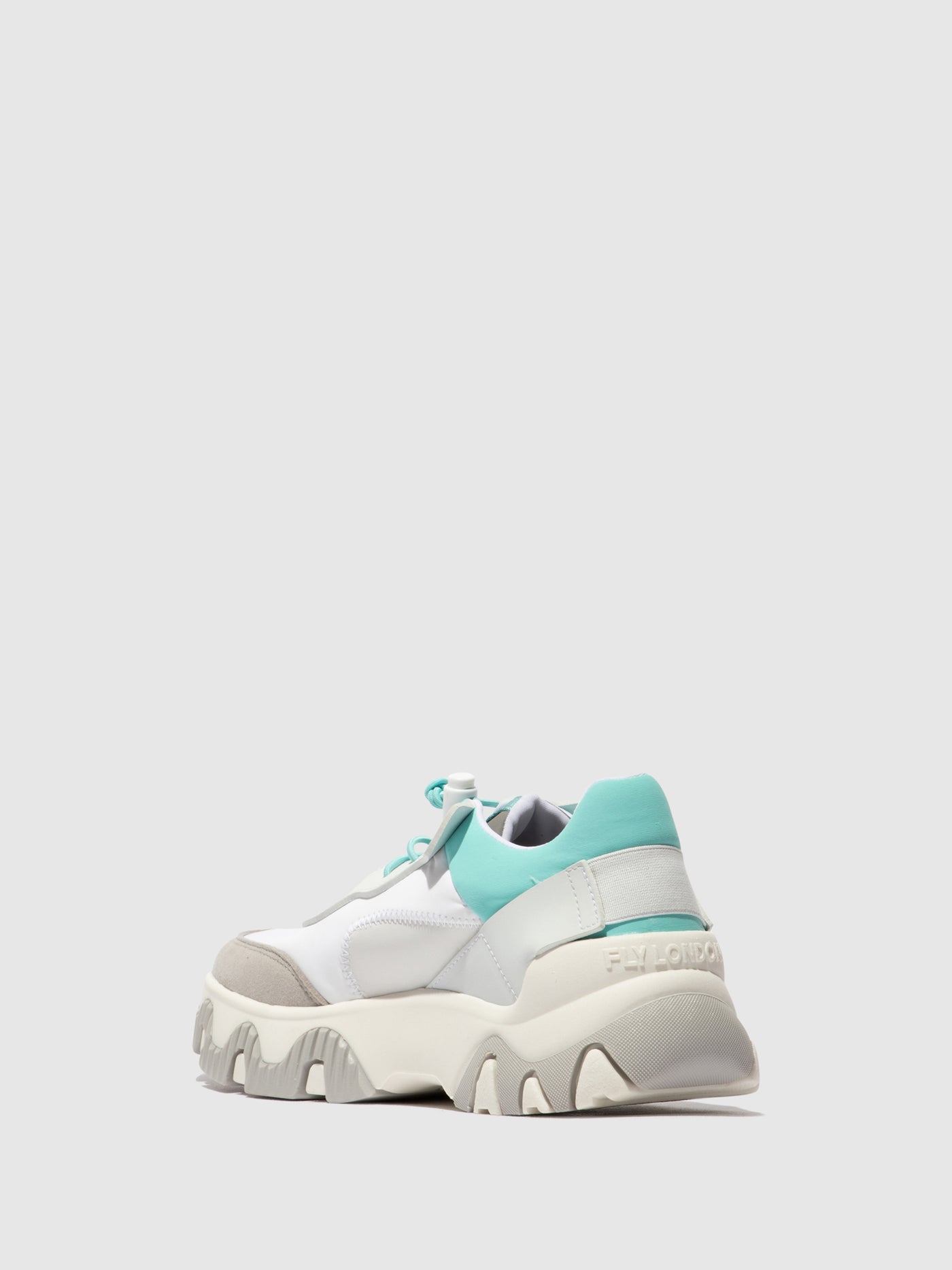 Offwhite/Mynt Fly London Elasticated Men's Sneakers | 147509PEX