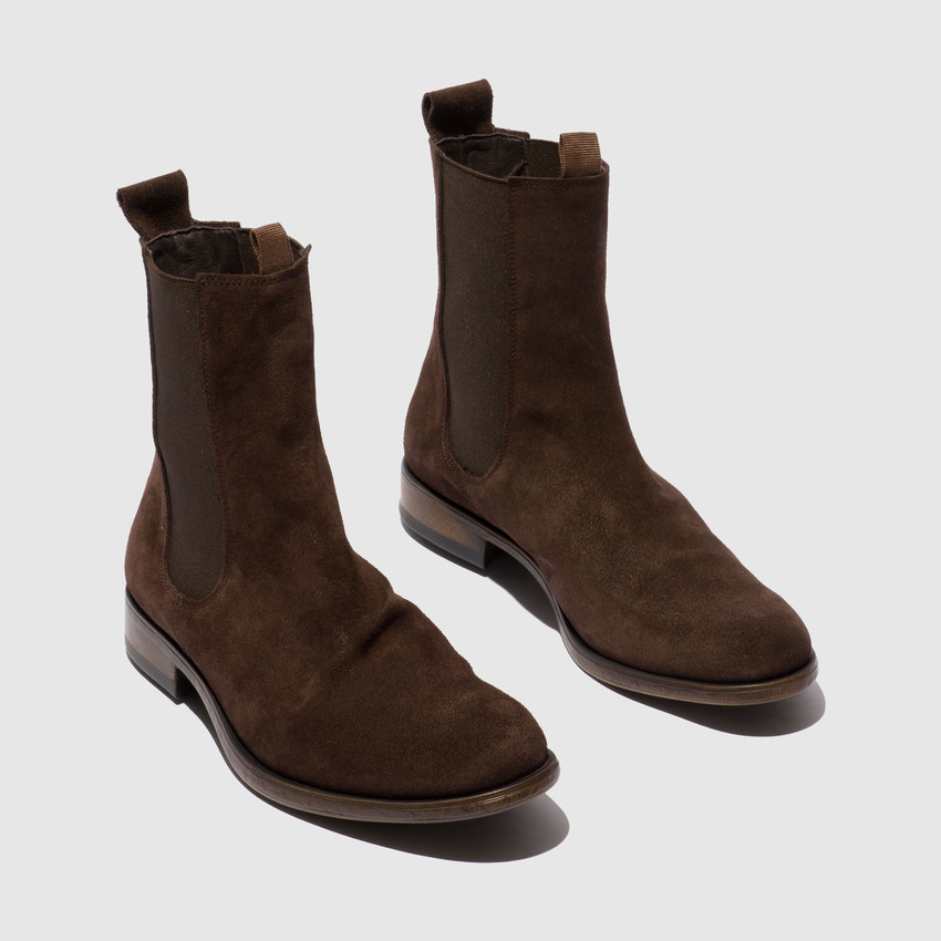 Oilsuede (Vegetal) Mocca Fly London Chelsea Boots Men's Ankle Boots | 493571UWL