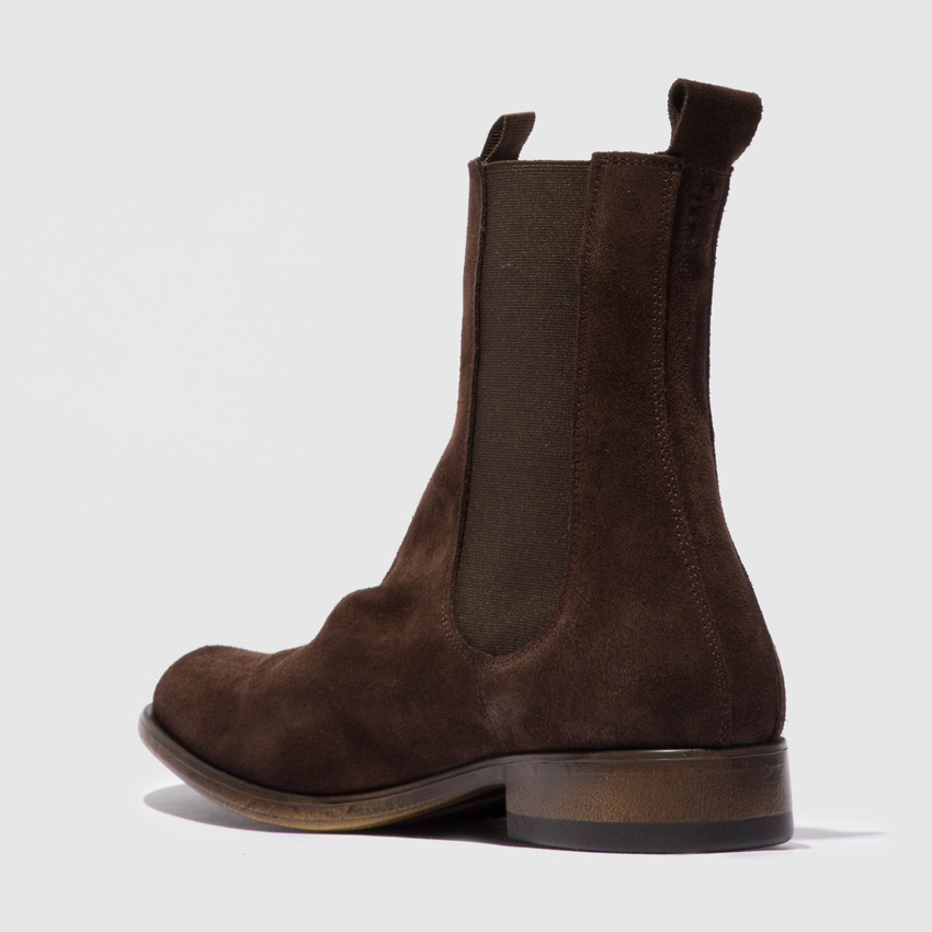 Oilsuede (Vegetal) Mocca Fly London Chelsea Boots Men's Ankle Boots | 493571UWL