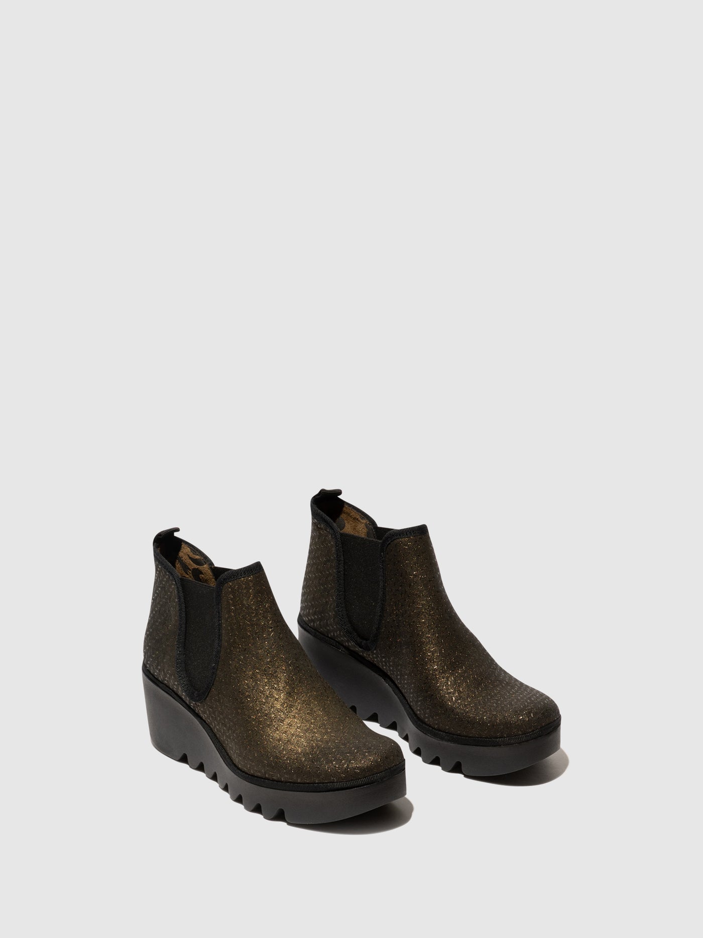 Olive Spikes Fly London Chelsea Boots Women's Ankle Boots | 607514DOS