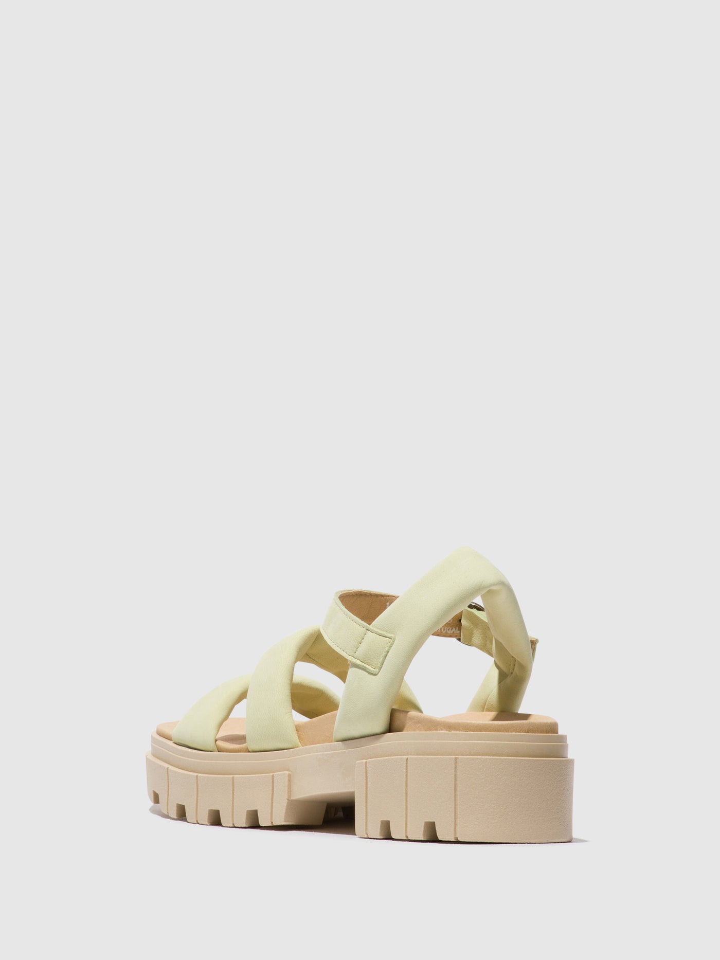 Pale Yellow Fly London Sling-Back Women's Sandals | 409582PDN