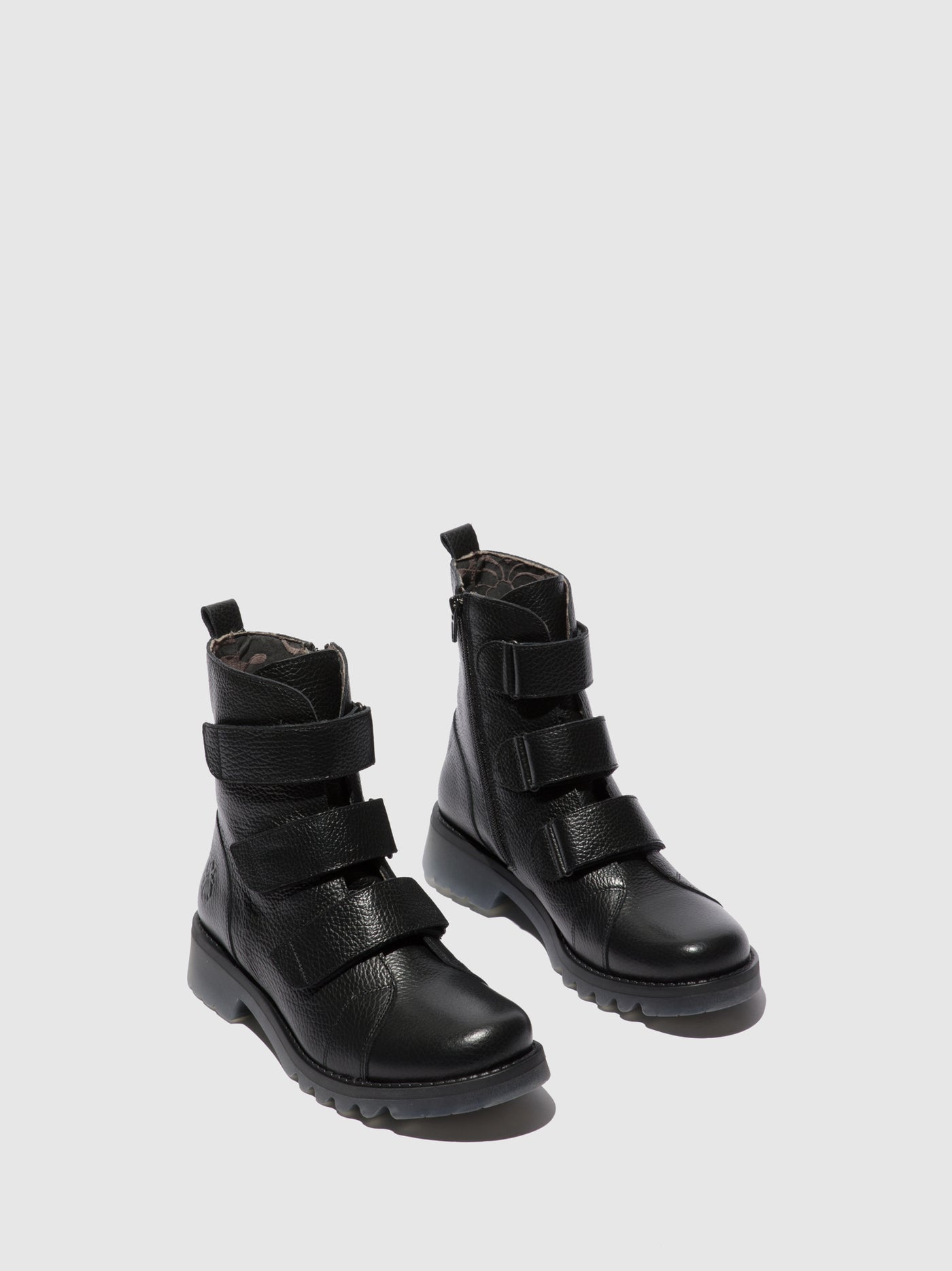 Rio Black Fly London Velcro Women's Ankle Boots | 821360QWS