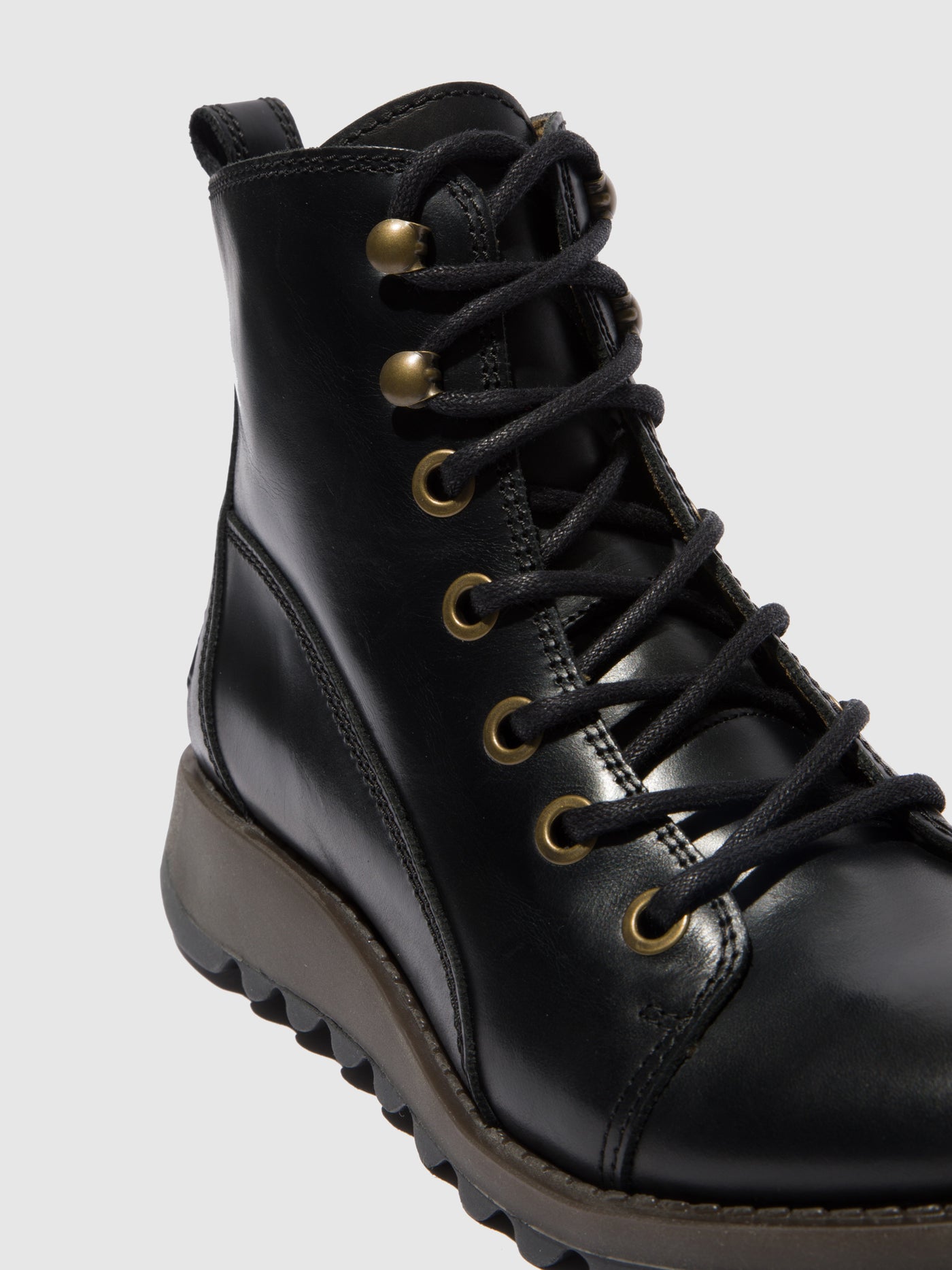 Rug Black Fly London Lace-up Boots Women's Boots | 257693UXZ