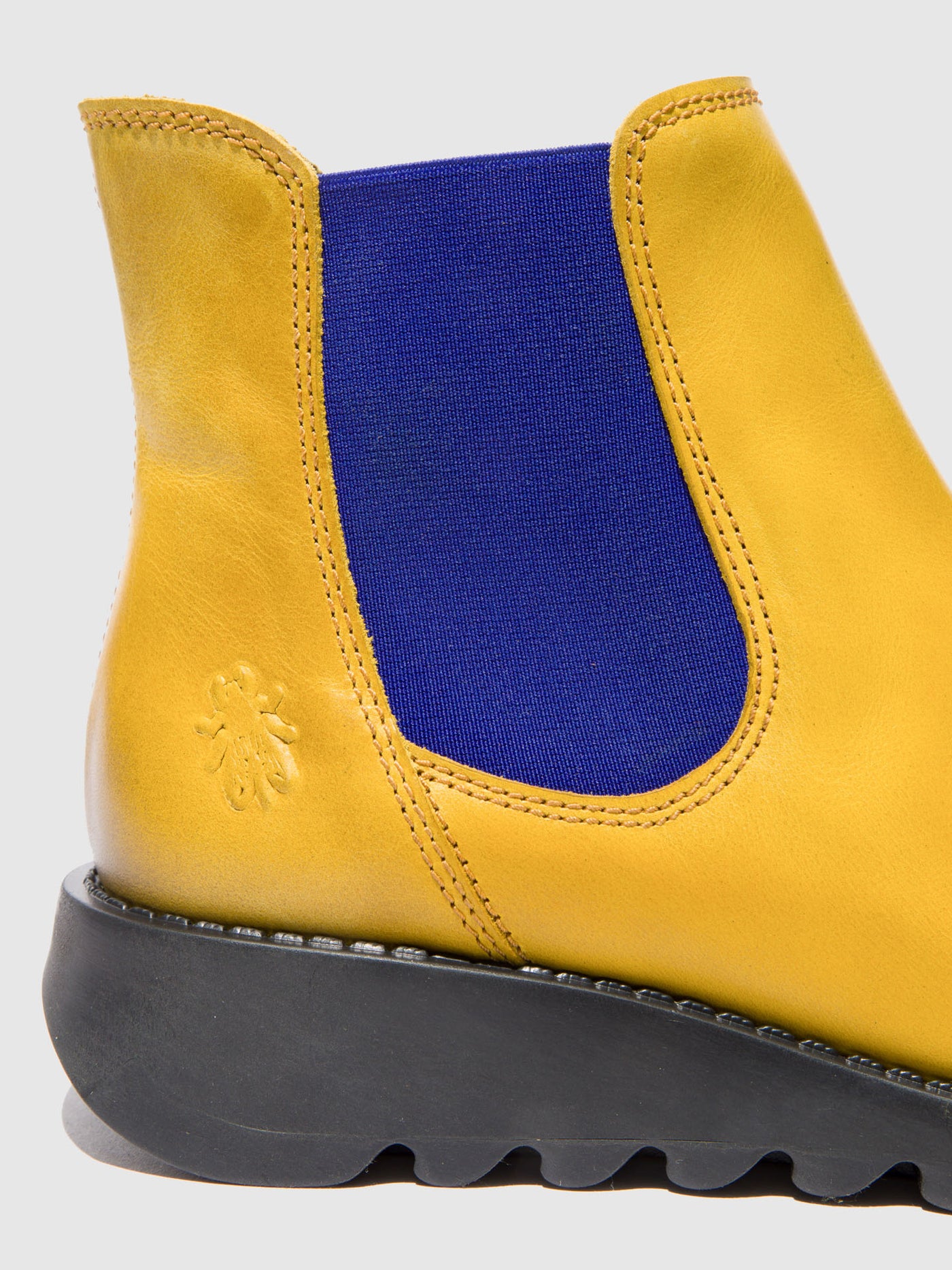 Rug Mustard (Blue Elastic) Fly London Chelsea Boots Women's Ankle Boots | 912584WKH