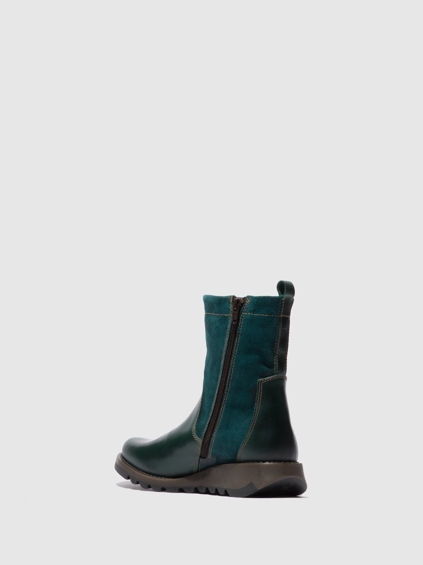 Rug/Oilsuede Petrol Fly London Zip Up Boots Women's Boots | 931602QSW