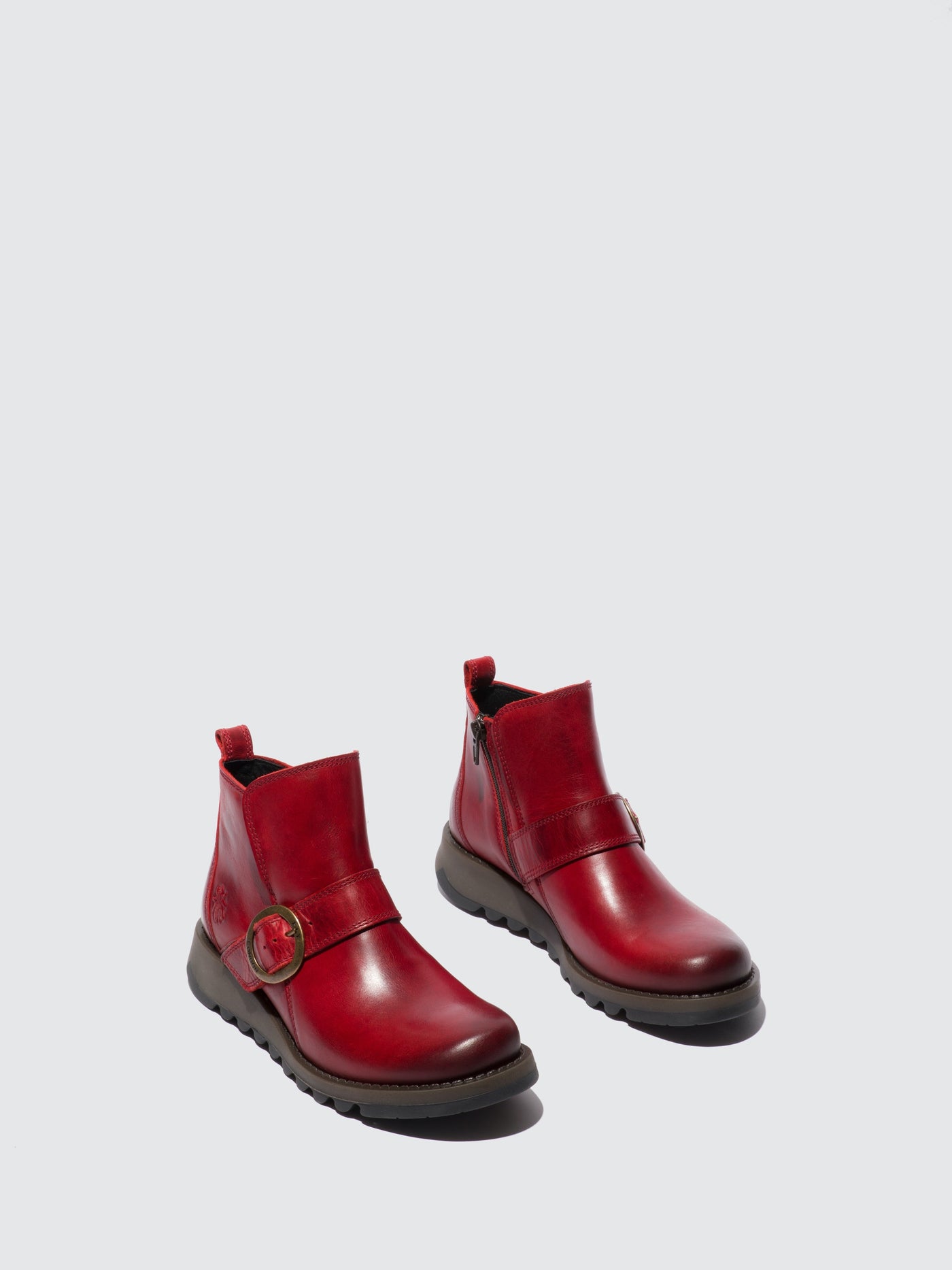 Rug Red Fly London Buckle Boots Women's Boots | 859346SFK