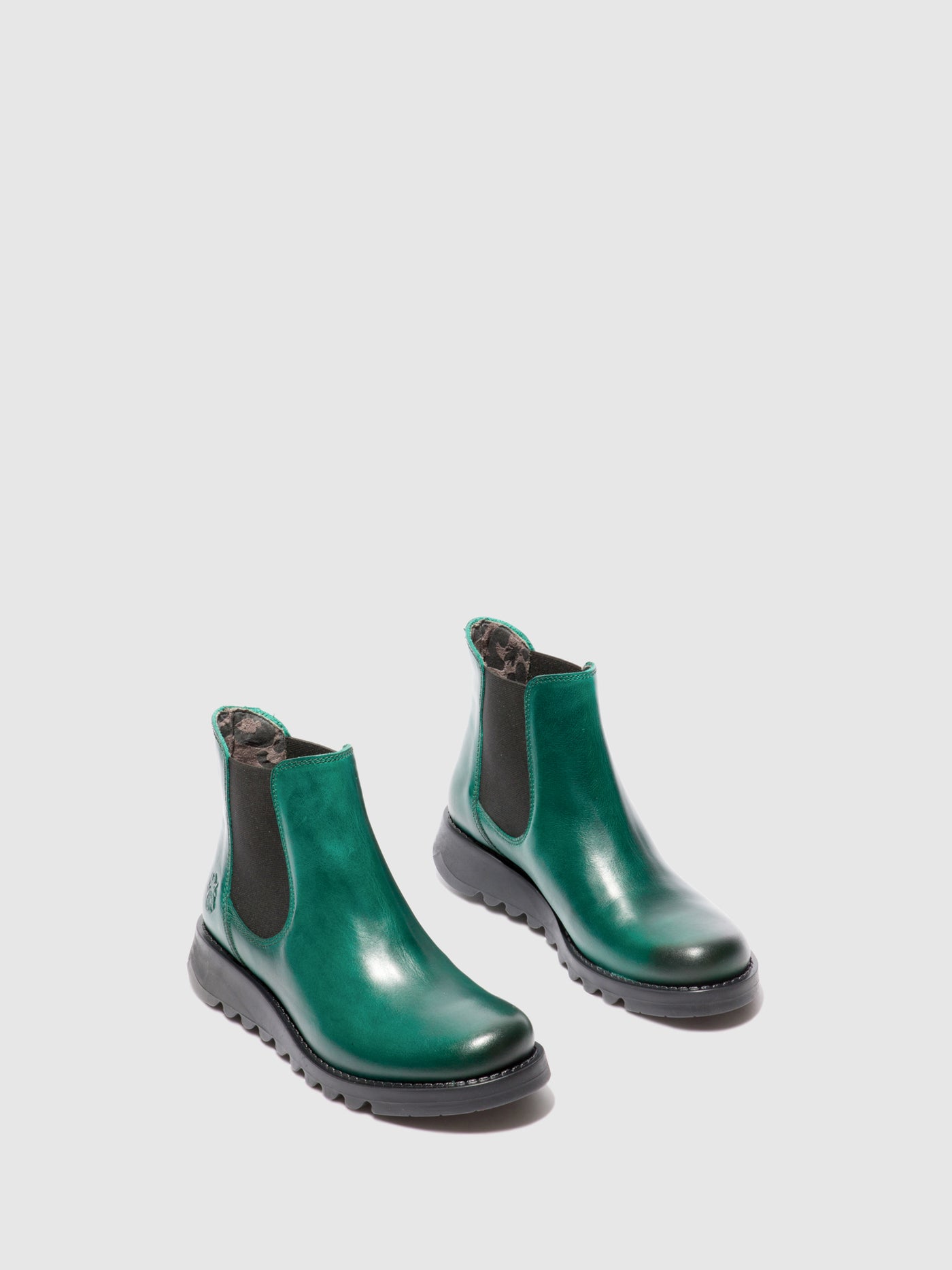 Rug Shamrock Green (Black Elastic) Fly London Chelsea Boots Women's Ankle Boots | 091386QOI