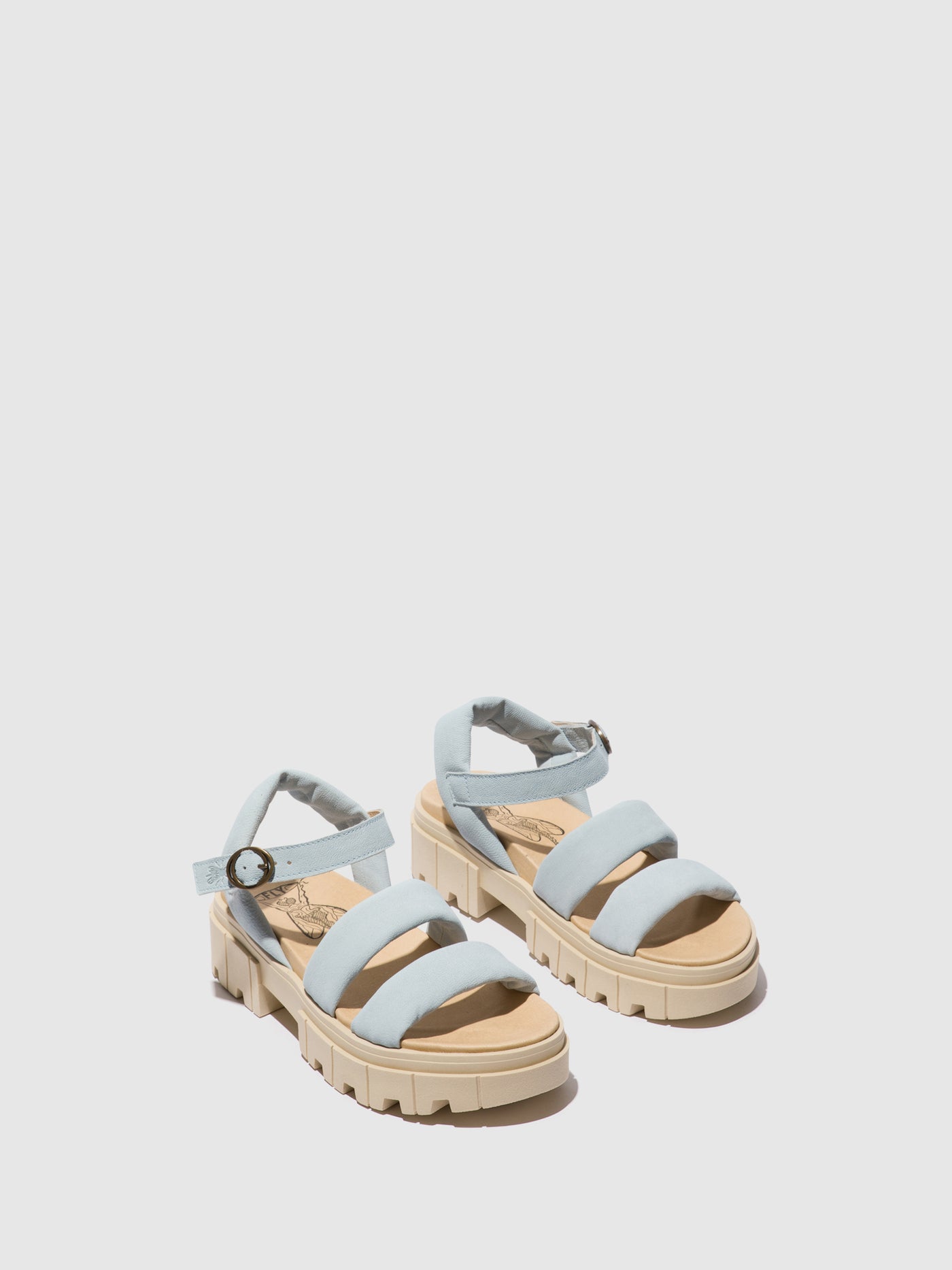 Sky Blue Fly London Sling-Back Women's Sandals | 729184ZYM