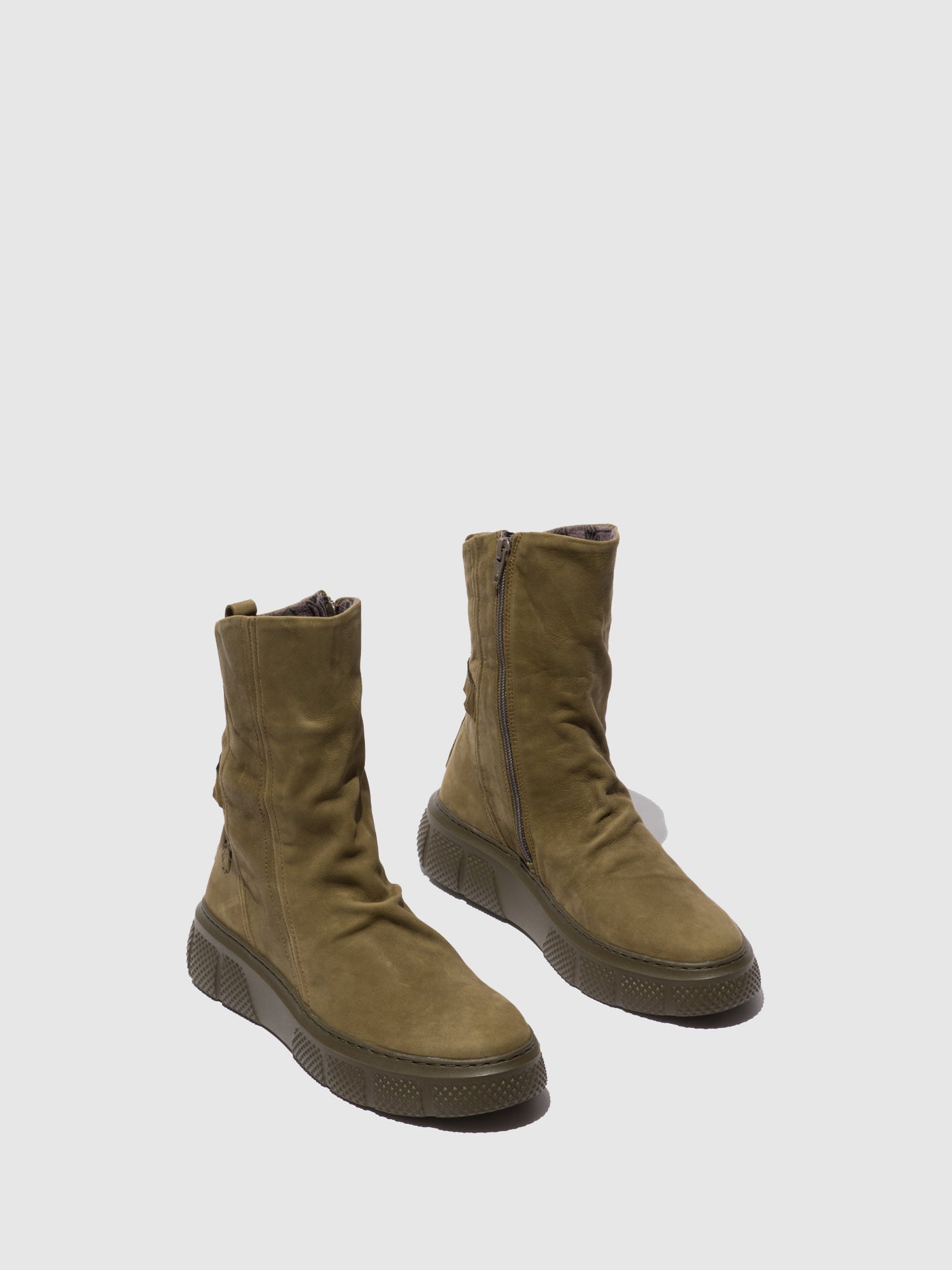 Sorano Militry Fly London Zip Up Boots Women's Boots | 204813EAV